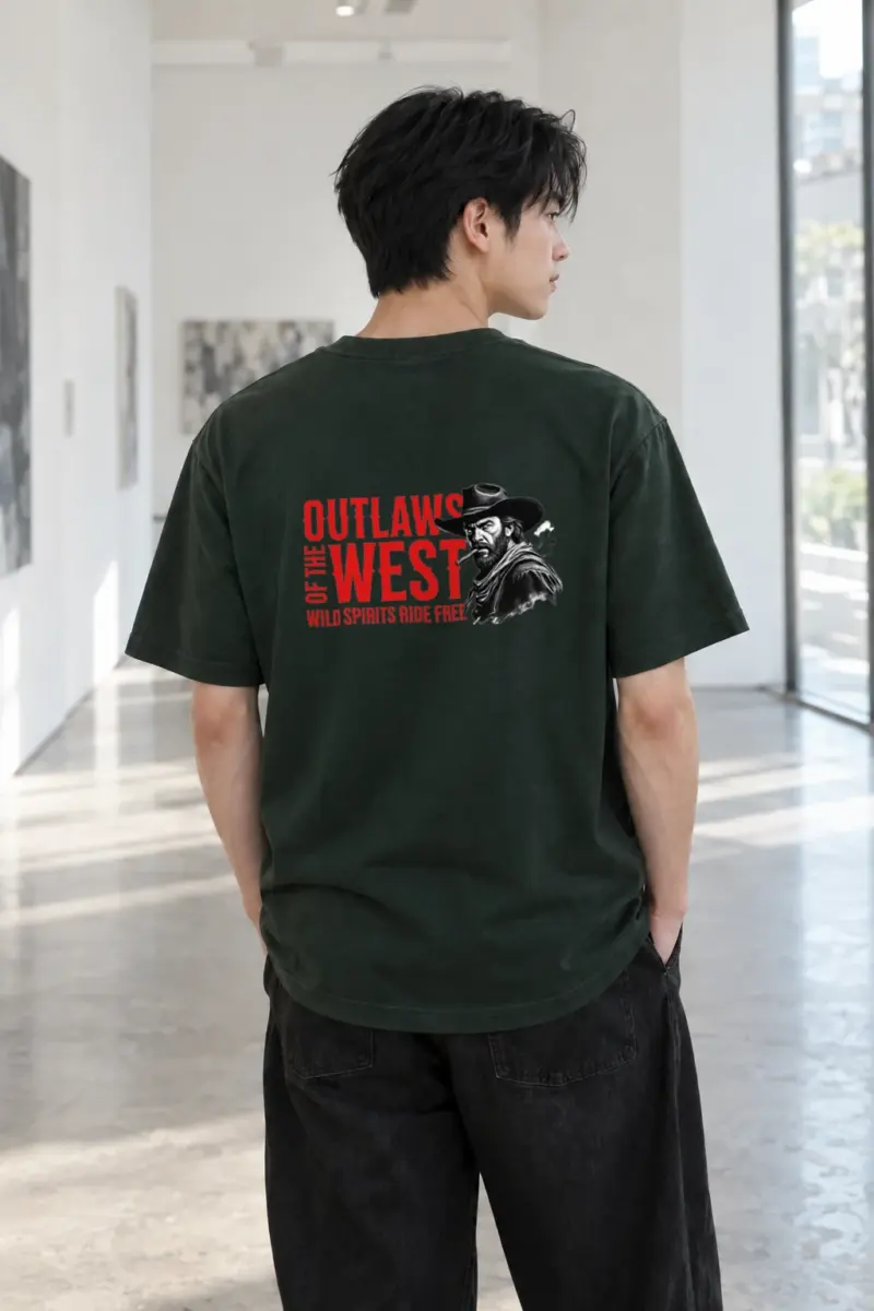 “Outlaws of the west” Heavyweight Unisex Crewneck T-shirt | Gildan 5000