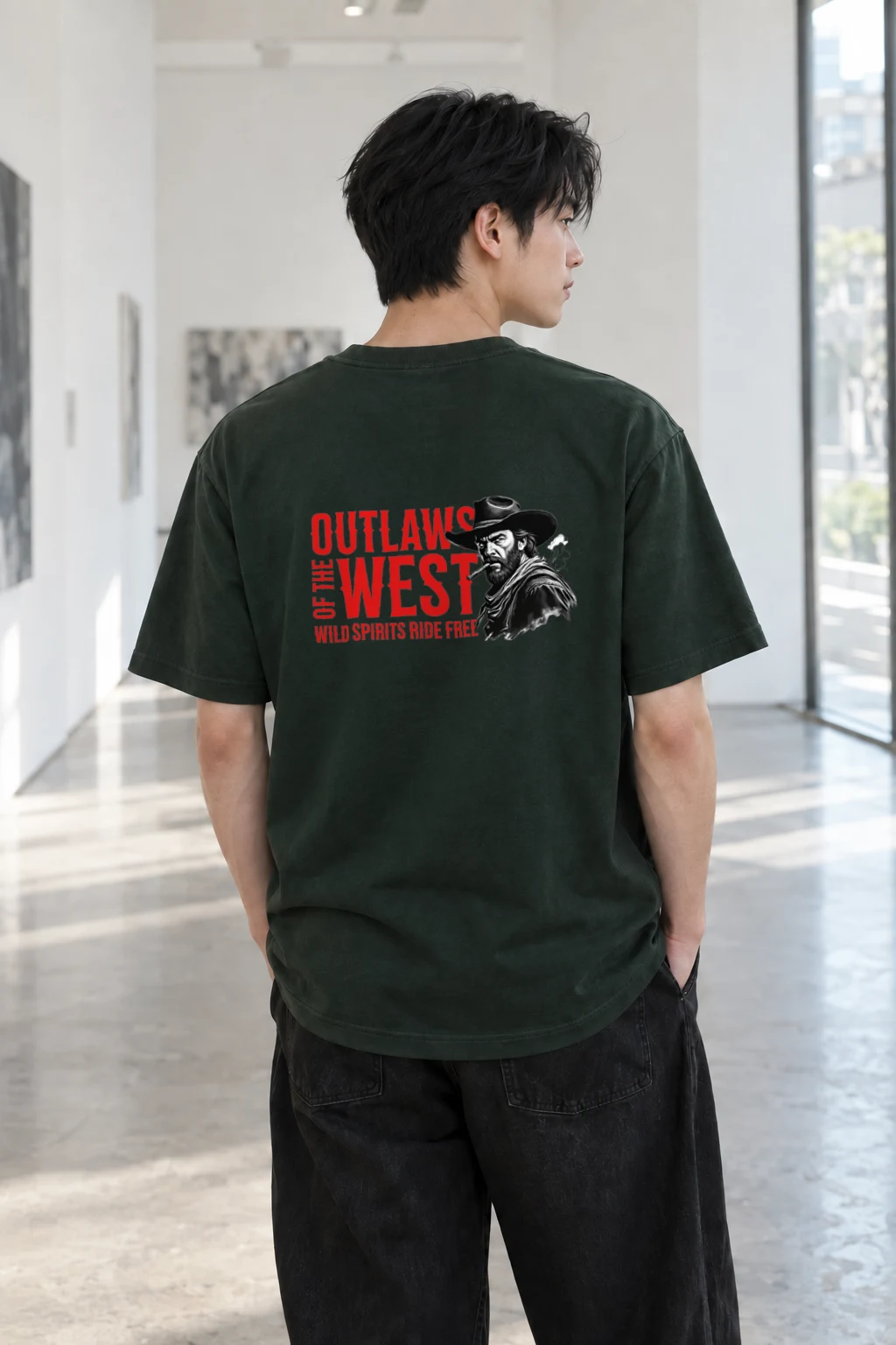 “Outlaws of the west” Heavyweight Unisex Crewneck T-shirt | Gildan 5000