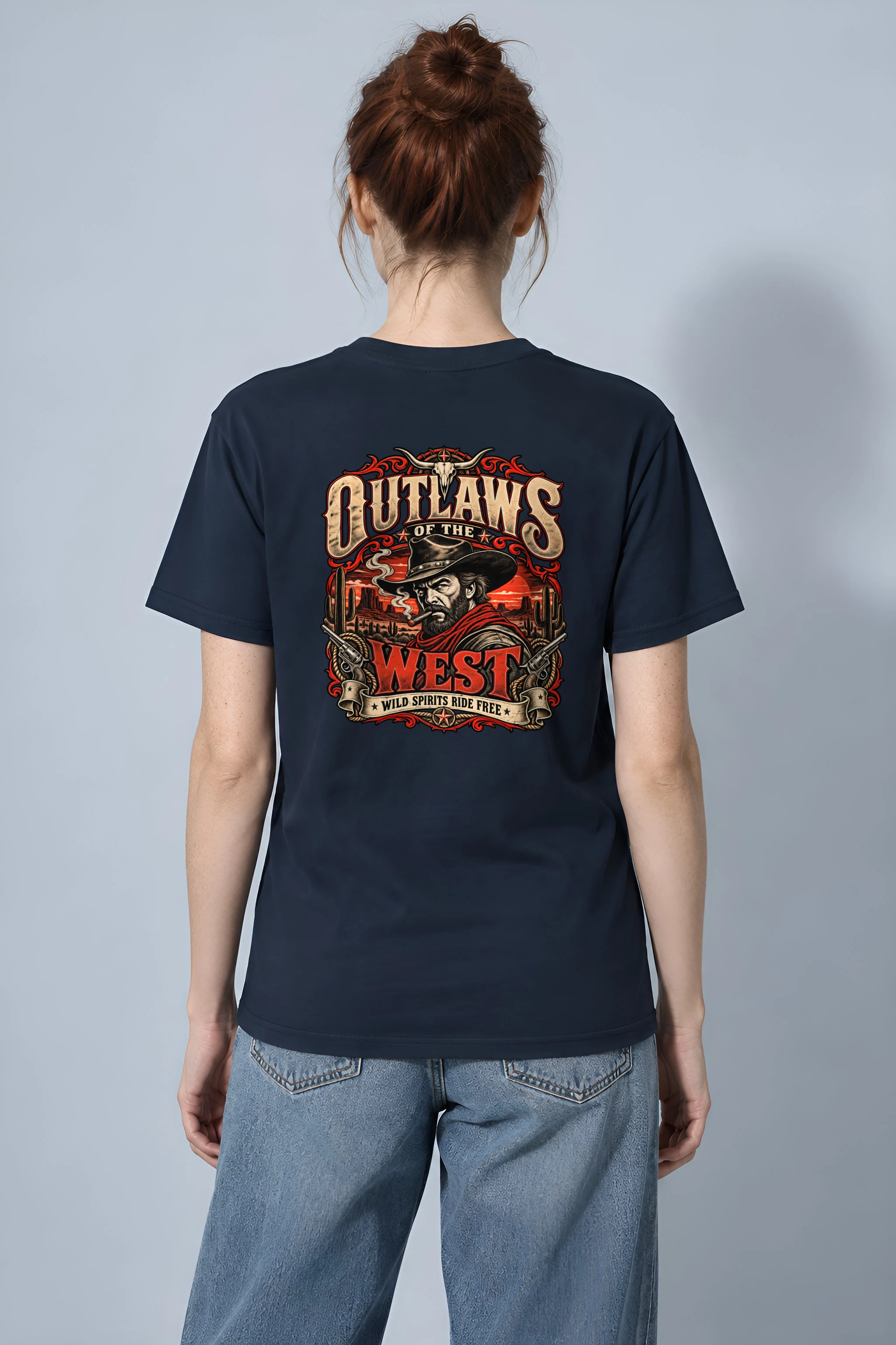 "Wild Spirits Ride Free" Heavyweight Unisex Crewneck T-shirt