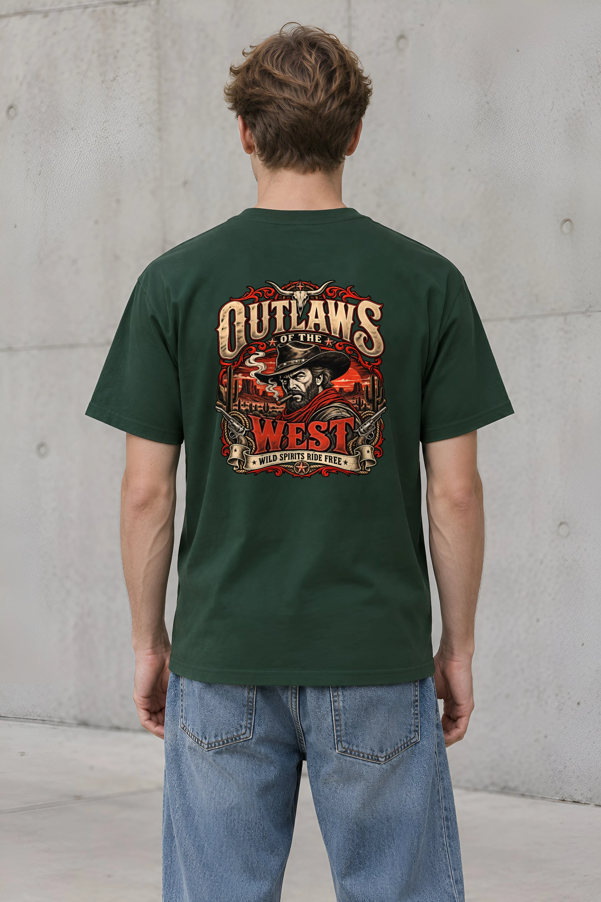"Wild Spirits Ride Free" Heavyweight Unisex Crewneck T-shirt