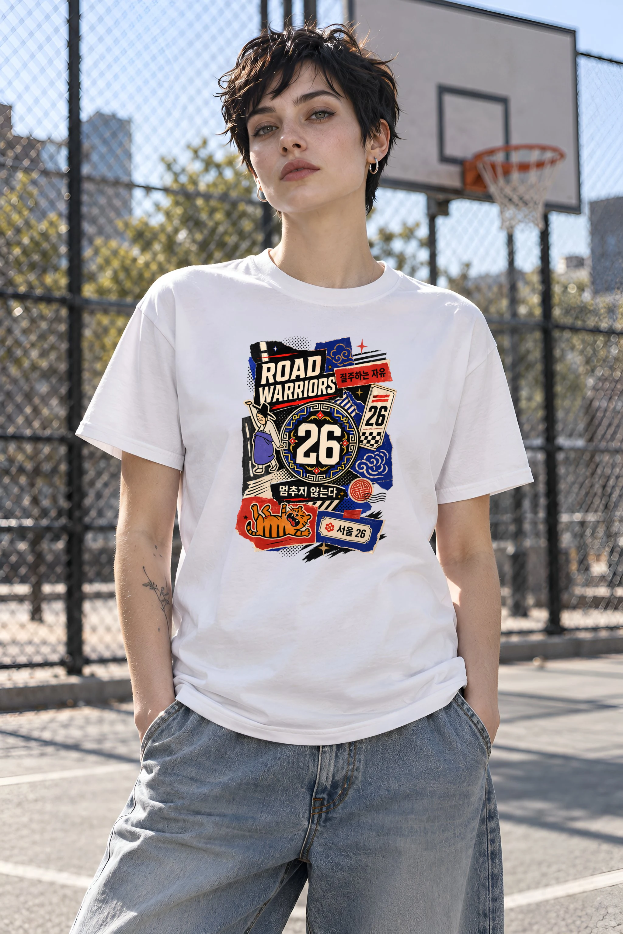 "Road Warriors 26" Heavyweight Unisex Crewneck T-shirt