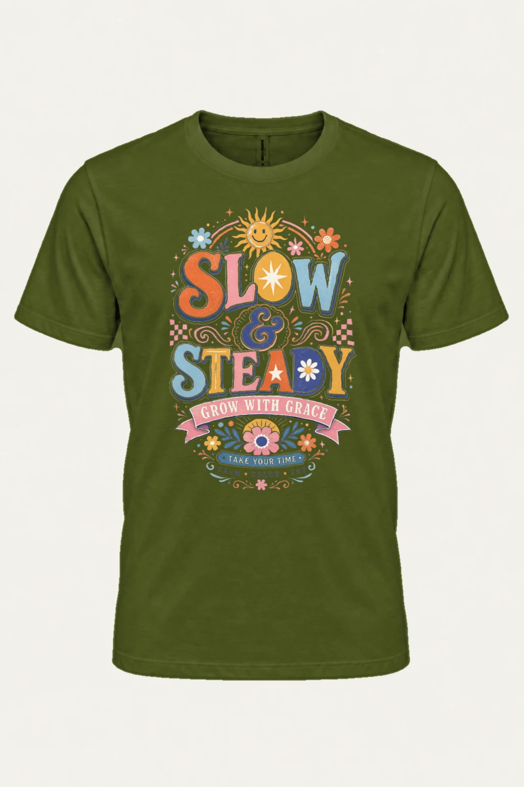 "Slow and steady" Heavyweight Unisex Crewneck T-shirt