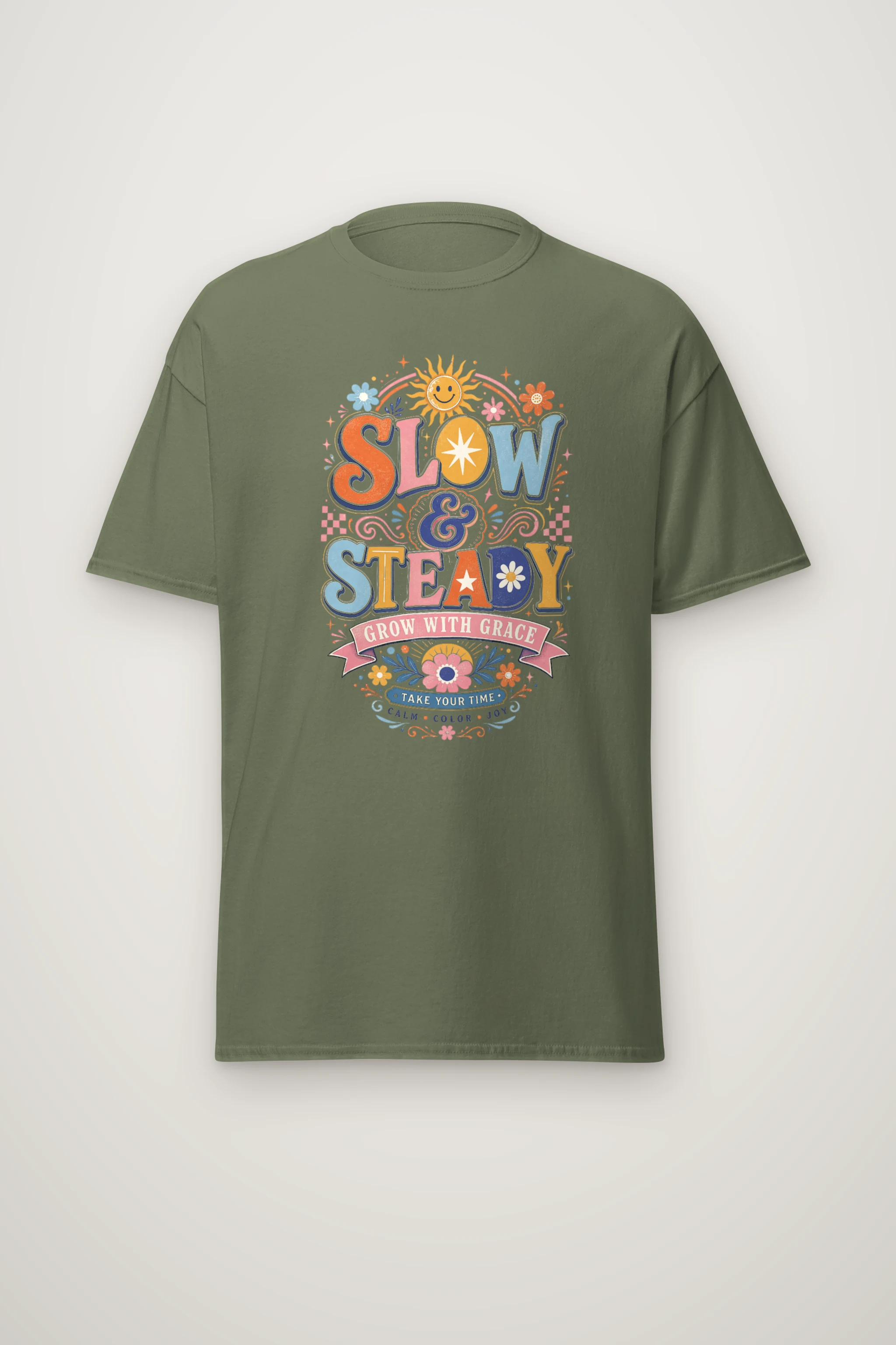 "Slow and steady" Heavyweight Unisex Crewneck T-shirt