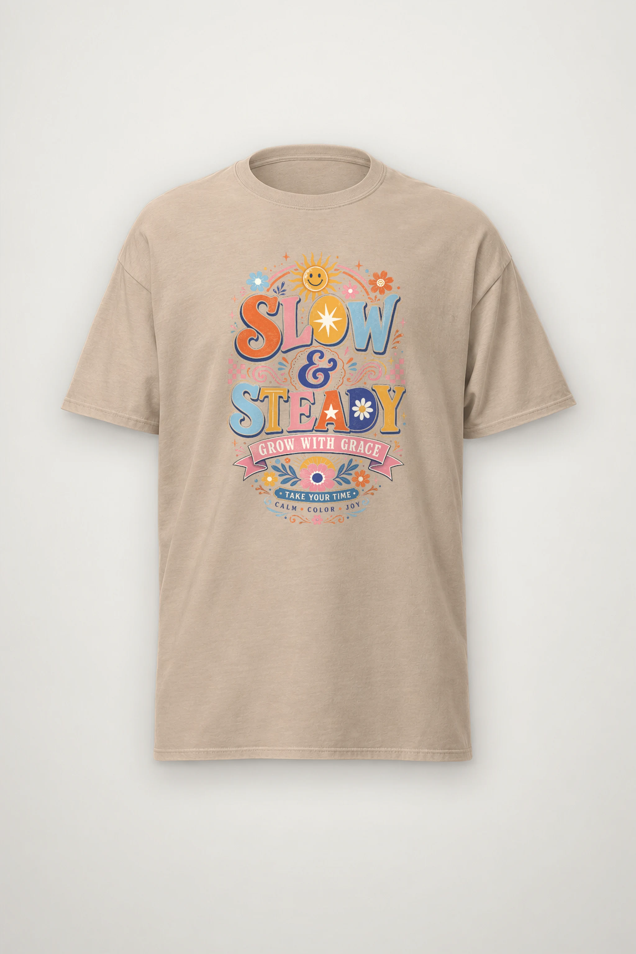 "Slow and steady" Heavyweight Unisex Crewneck T-shirt