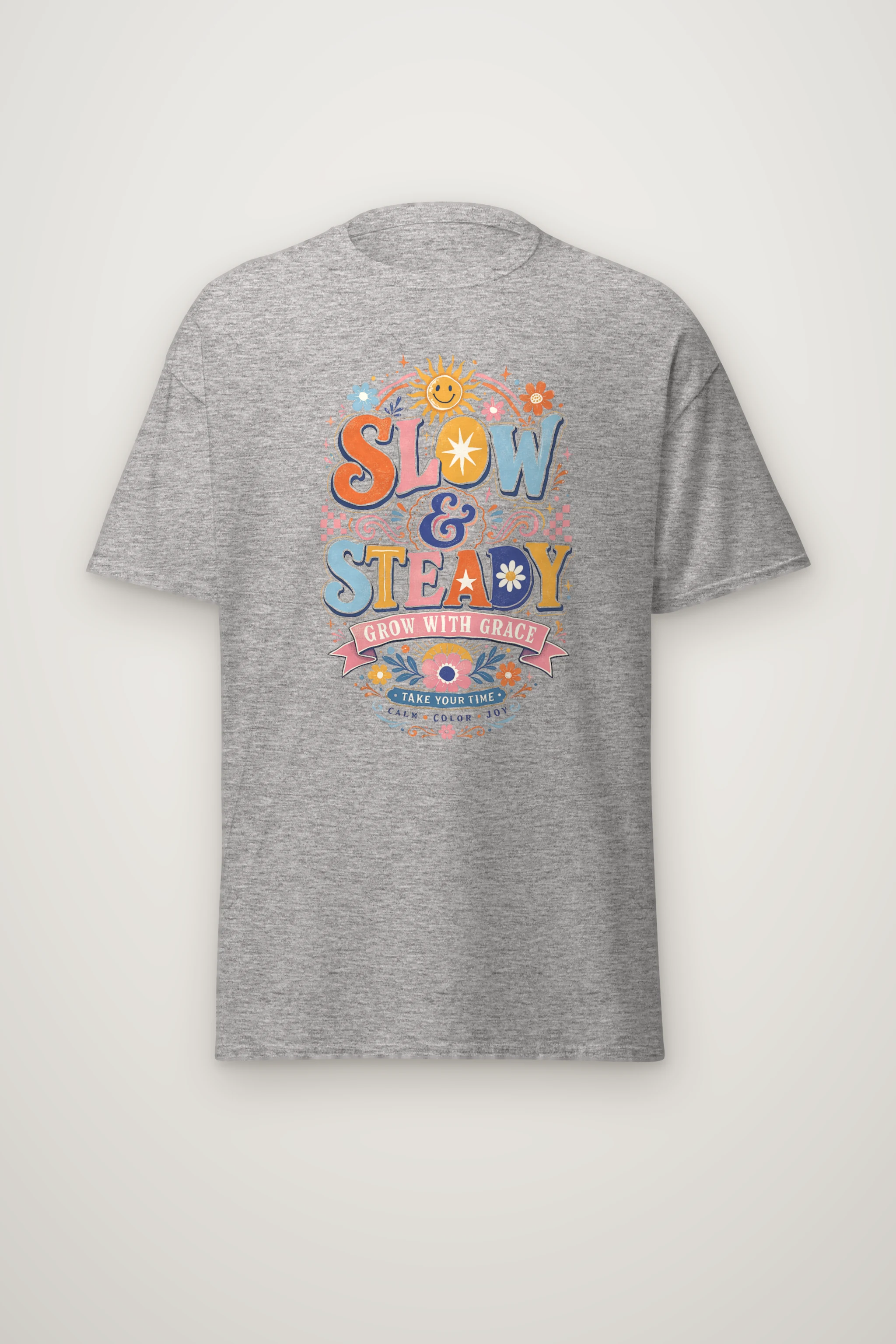 "Slow and steady" Heavyweight Unisex Crewneck T-shirt