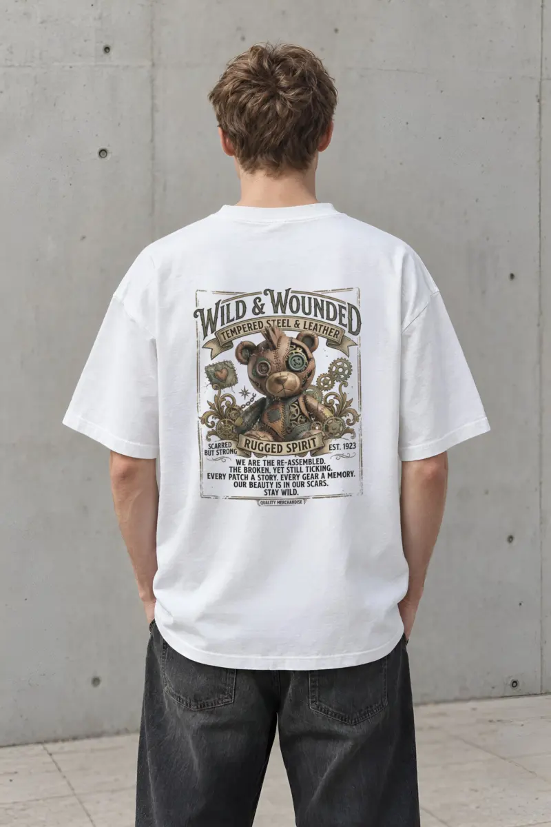 "Stay Wild" Unisex Oversized Heavyweight Crewneck T-Shirt