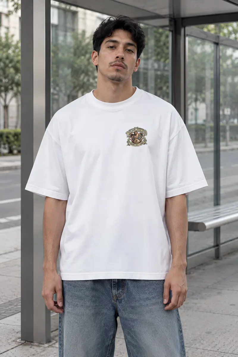 "Stay Wild" Unisex Oversized Heavyweight Crewneck T-Shirt