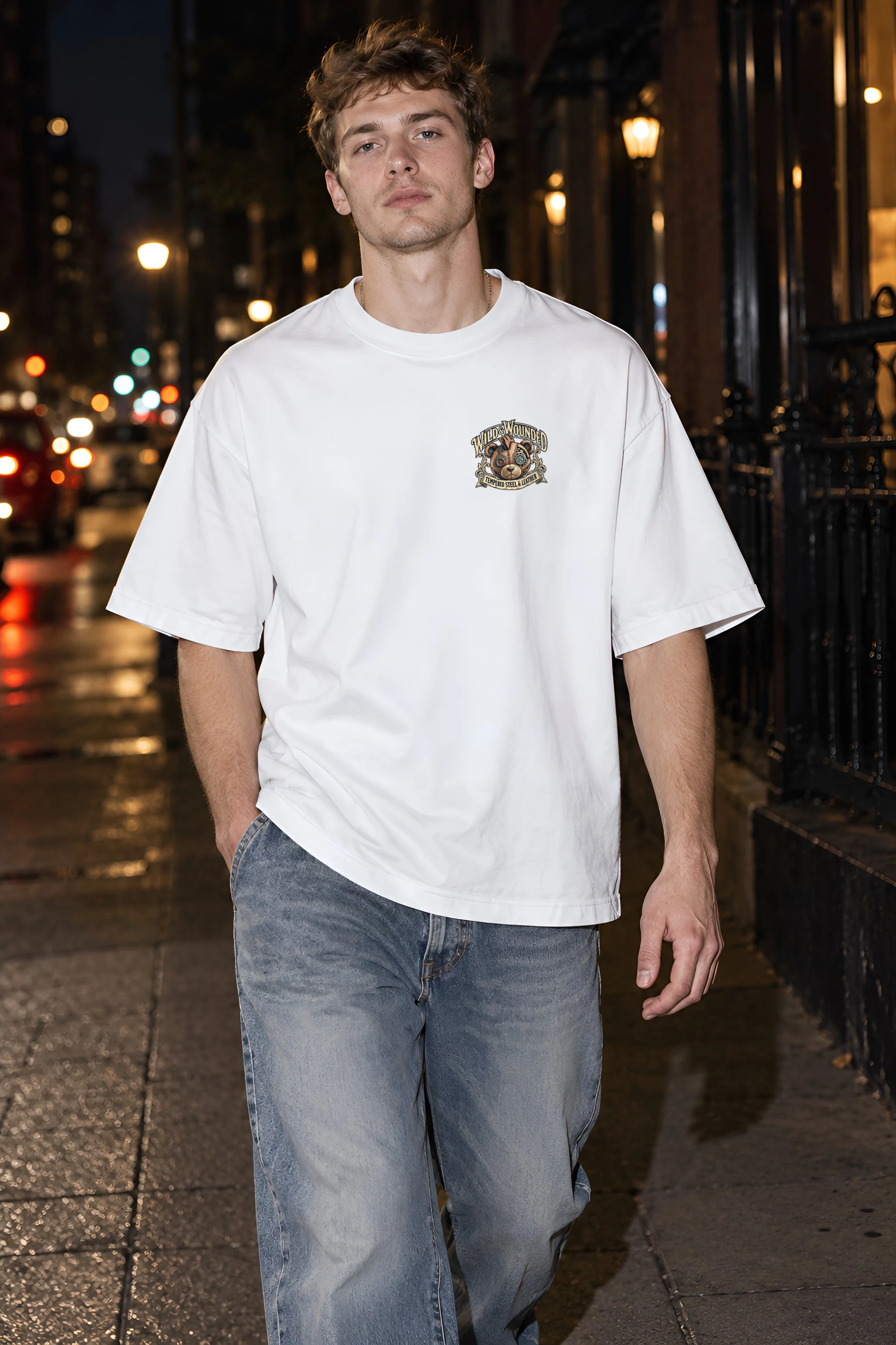 "Stay Wild" Unisex Oversized Heavyweight Crewneck T-Shirt