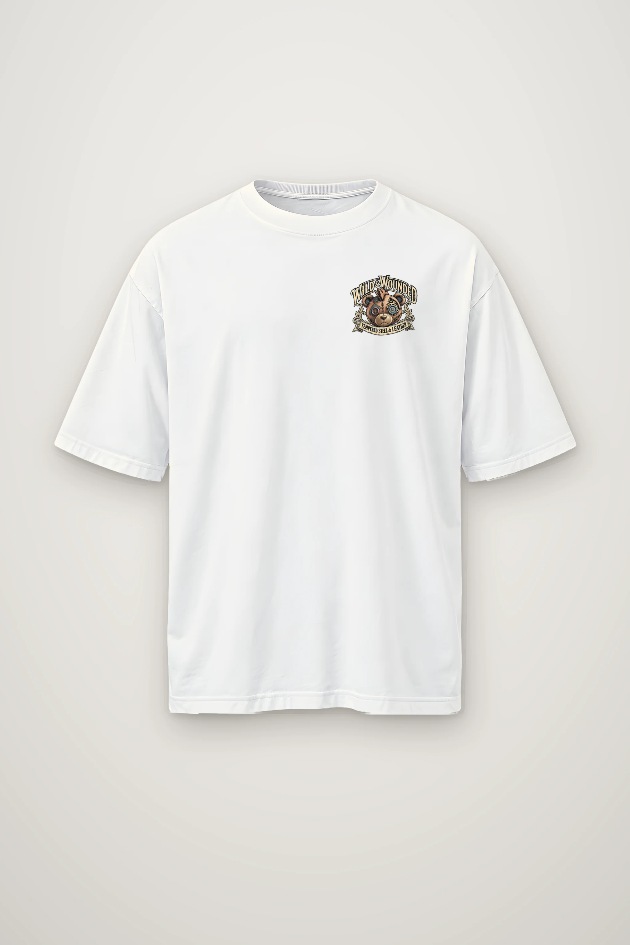 "Stay Wild" Men's Oversized Heavyweight Crewneck T-Shirt