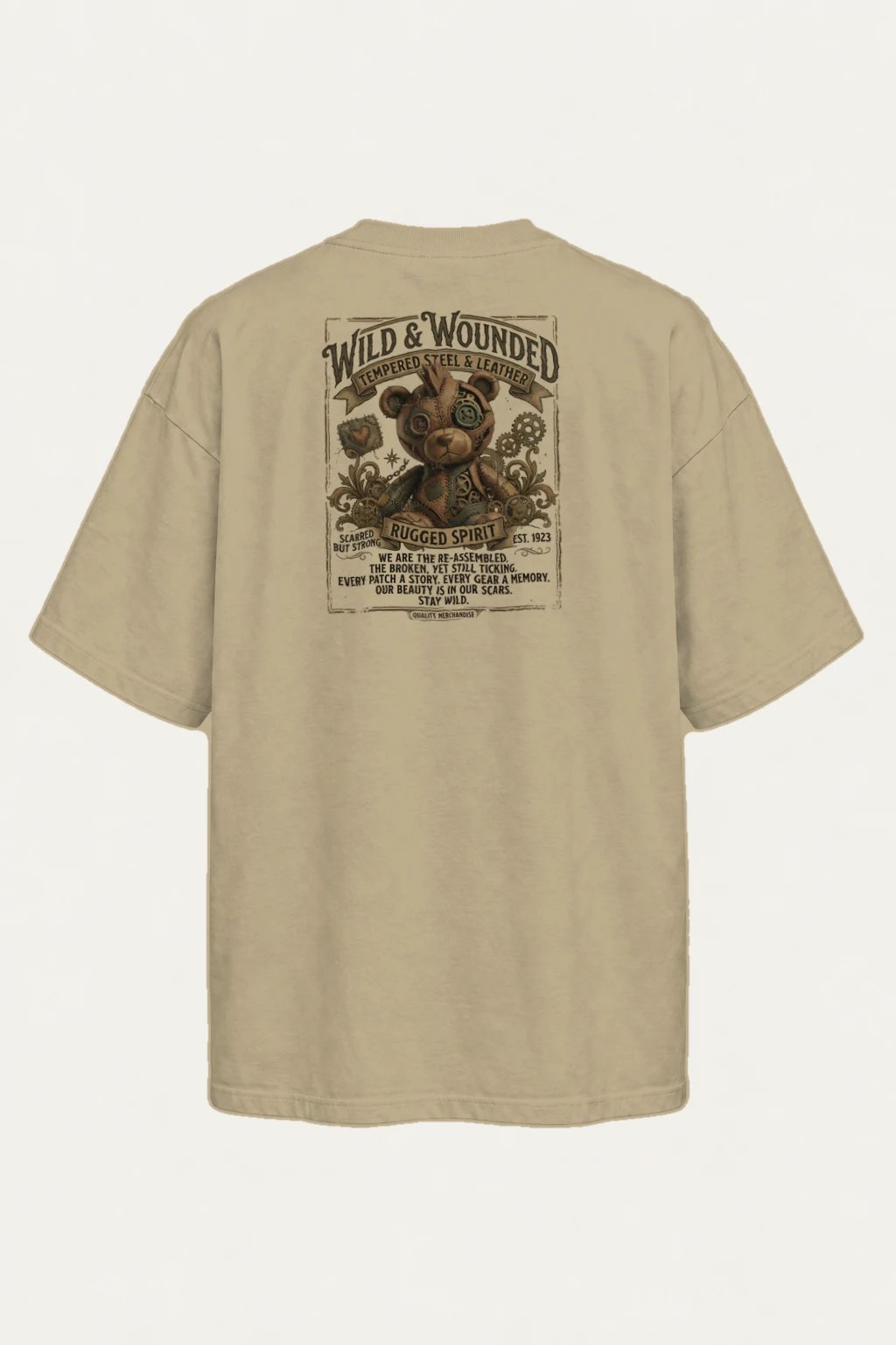 "Stay Wild" Men's Oversized Heavyweight Crewneck T-Shirt | Shaka Wear SHMHSS
