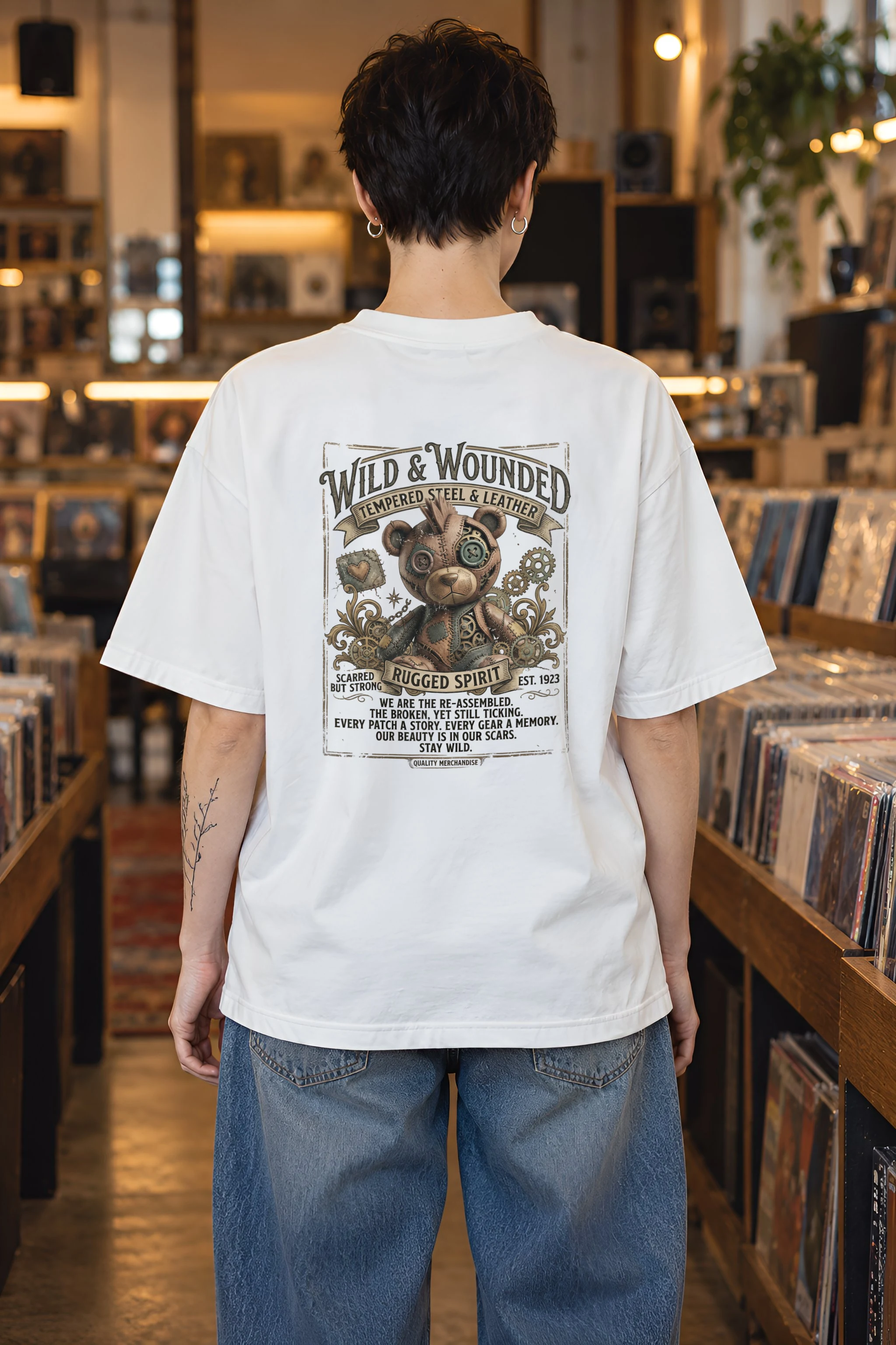 "Stay Wild" Unisex Oversized Heavyweight Crewneck T-Shirt