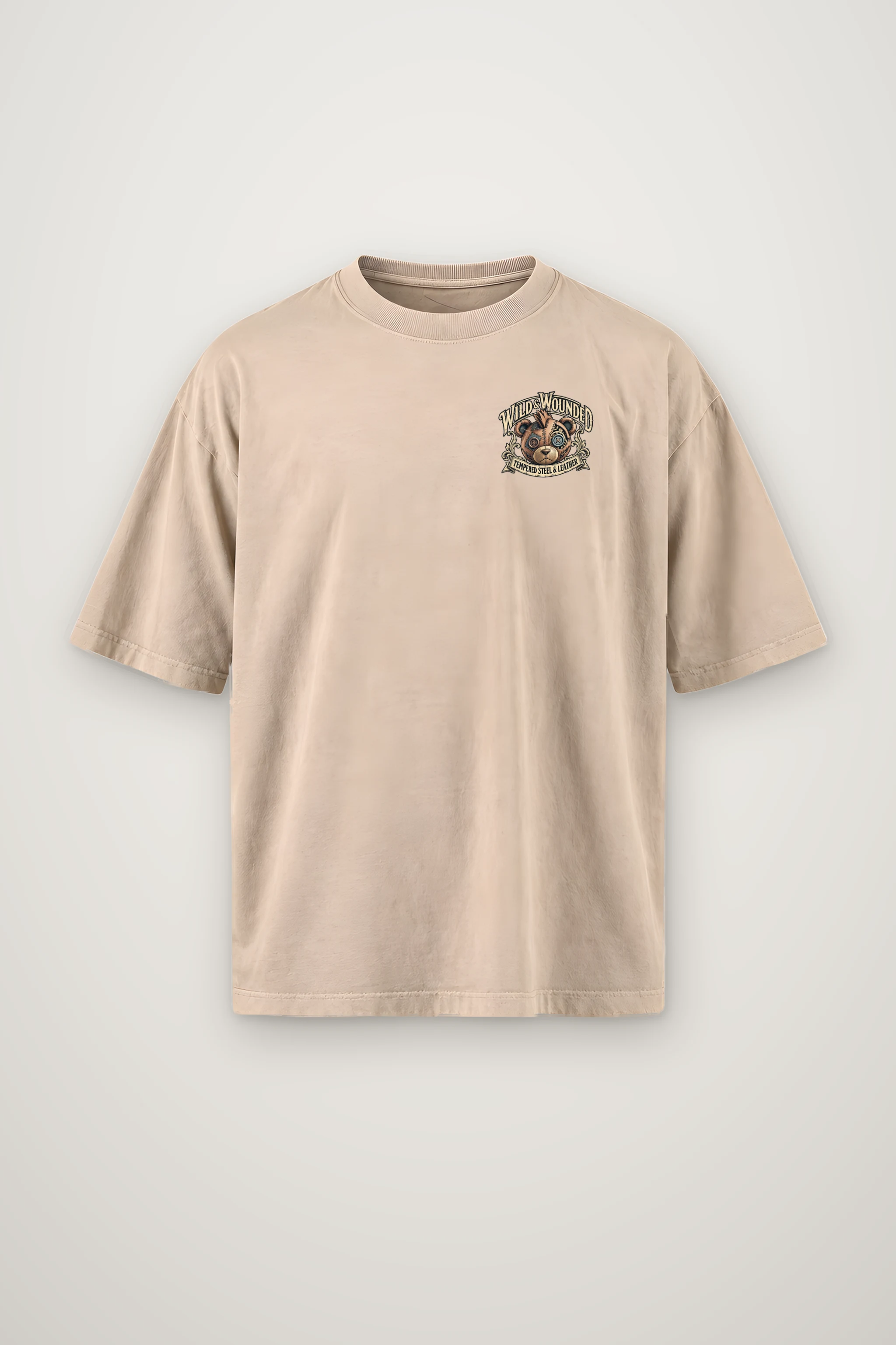 "Stay Wild" Men's Oversized Heavyweight Crewneck T-Shirt