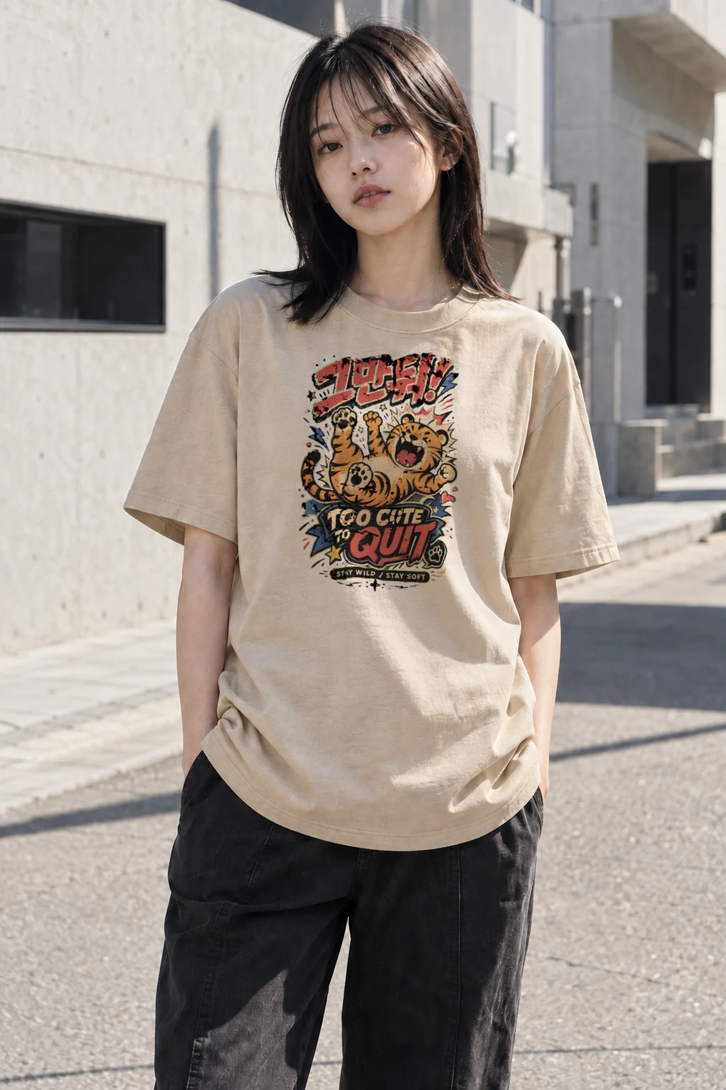"Stay Wild Stay Soft" Heavyweight Unisex Crewneck T-shirt | Gildan 5000