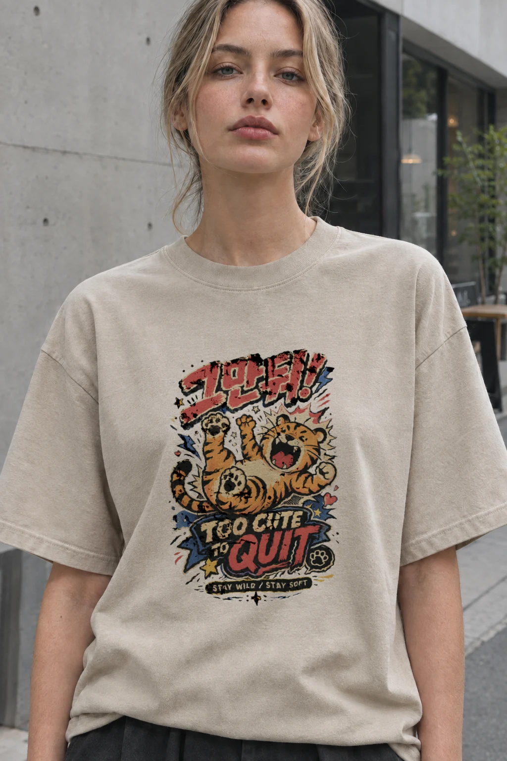 "Stay Wild Stay Soft" Heavyweight Unisex Crewneck T-shirt | Gildan 5000