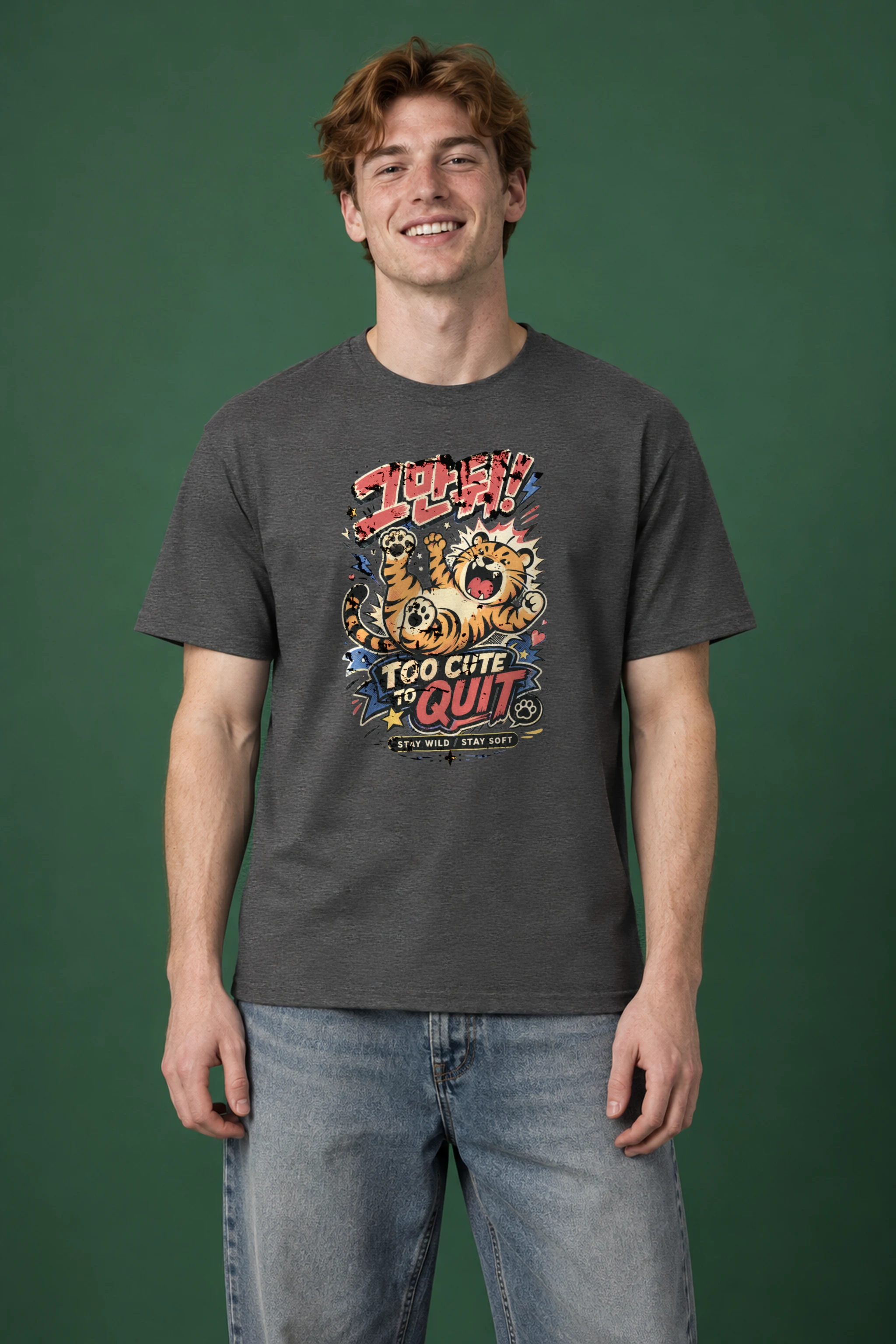 "Stay Wild Stay Soft" Heavyweight Unisex Crewneck T-shirt