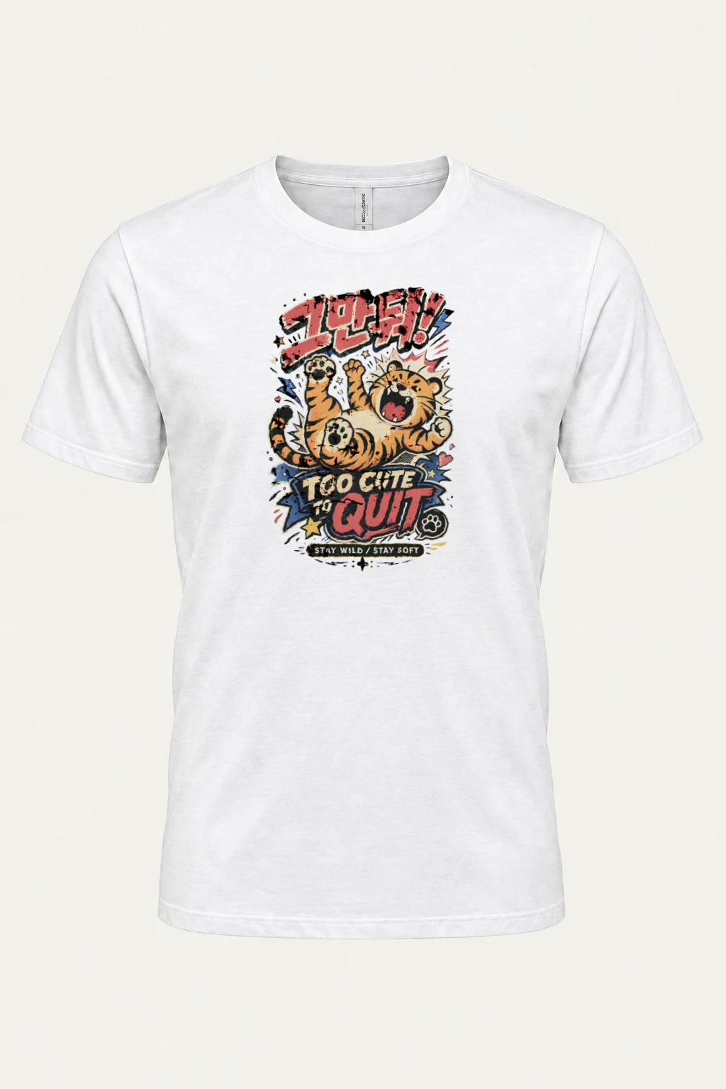 "Stay Wild Stay Soft" Heavyweight Unisex Crewneck T-shirt | Gildan 5000