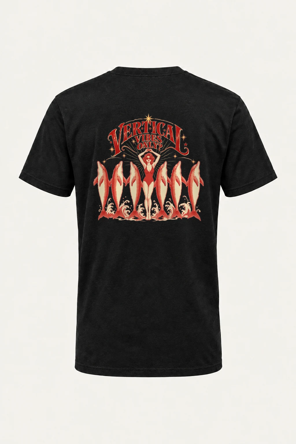 "Vertical Vibes Only" Heavyweight Unisex Crewneck T-shirt