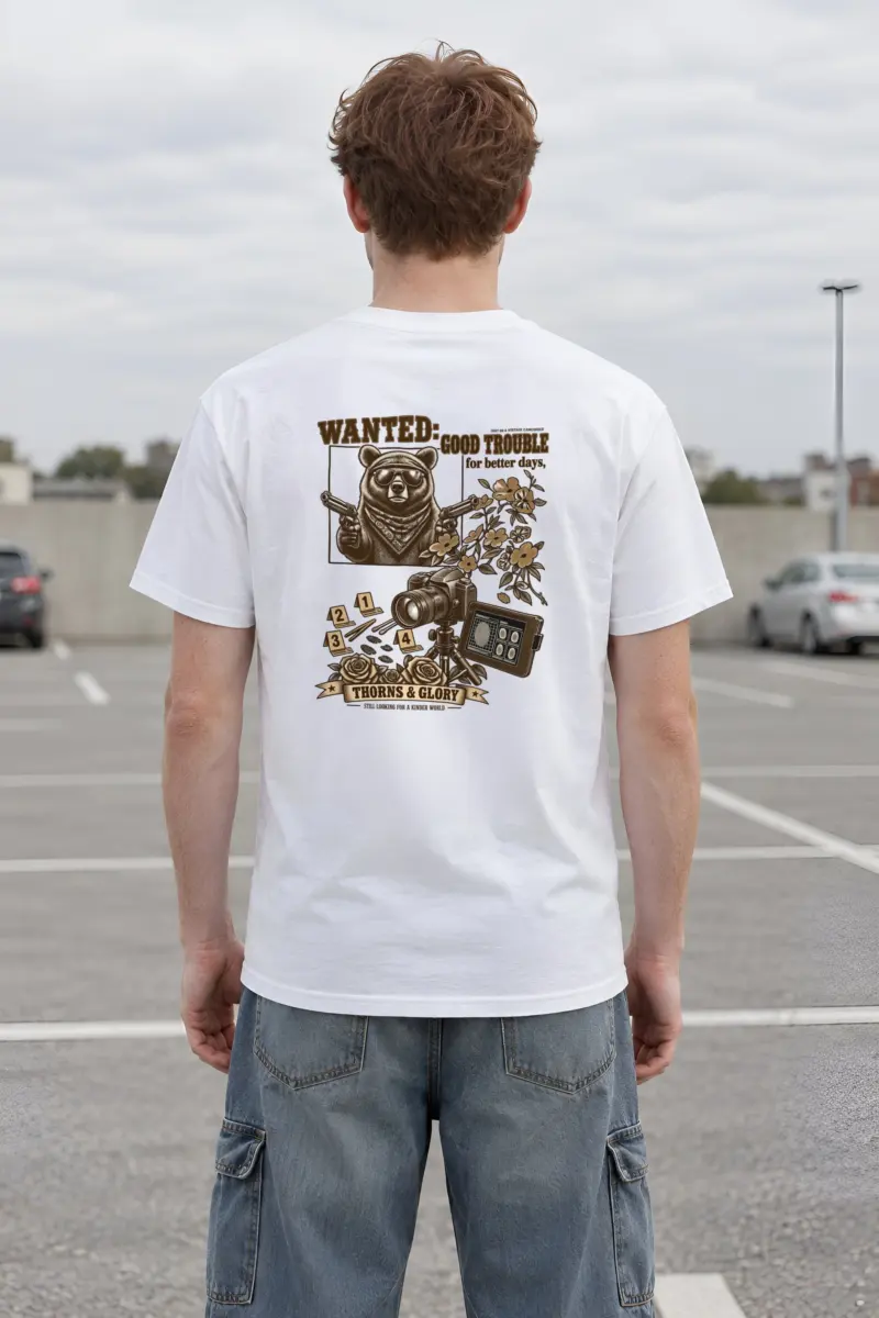 "Wanted Good Trouble" Heavyweight Unisex Crewneck T-shirt