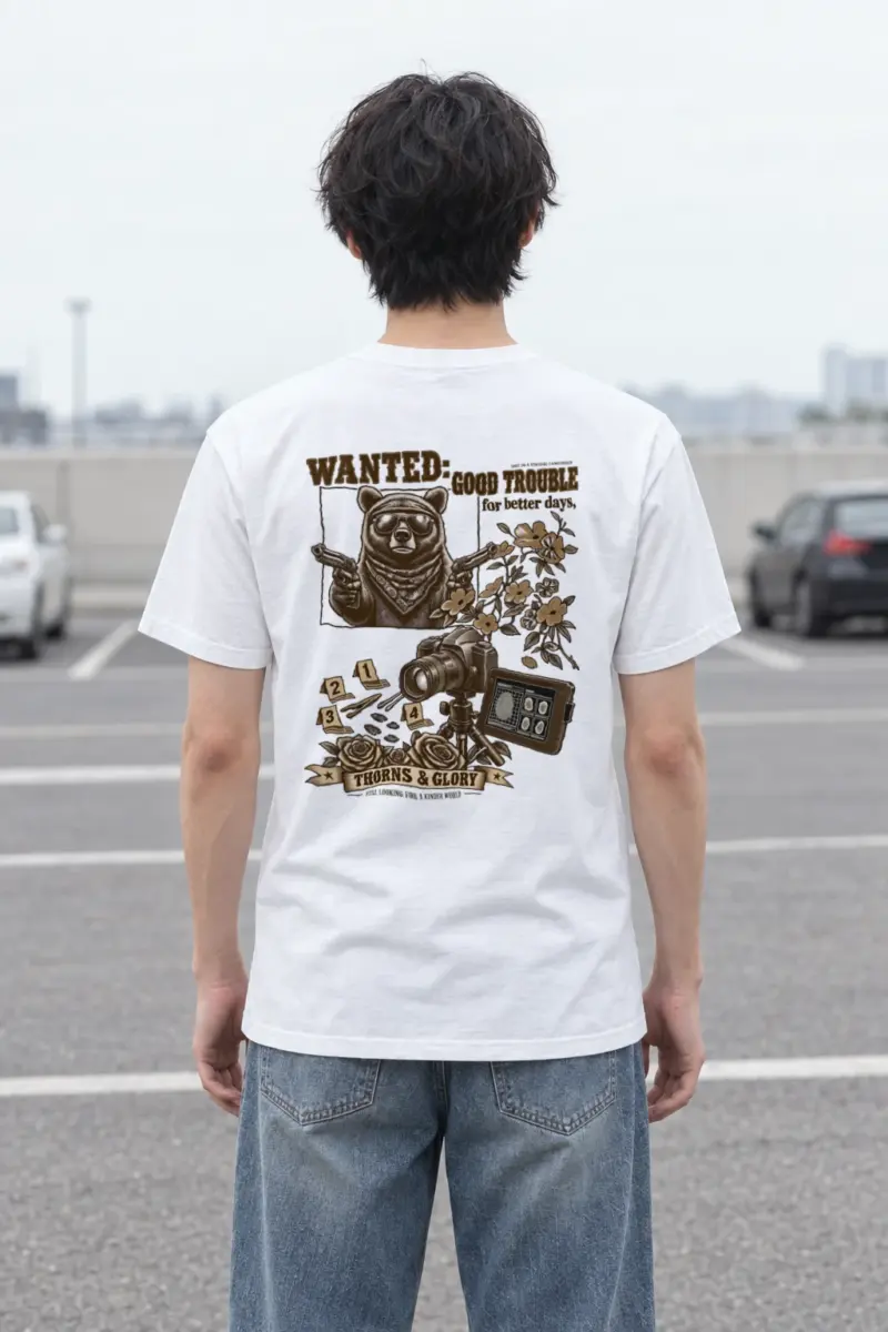 "Wanted Good Trouble" Heavyweight Unisex Crewneck T-shirt