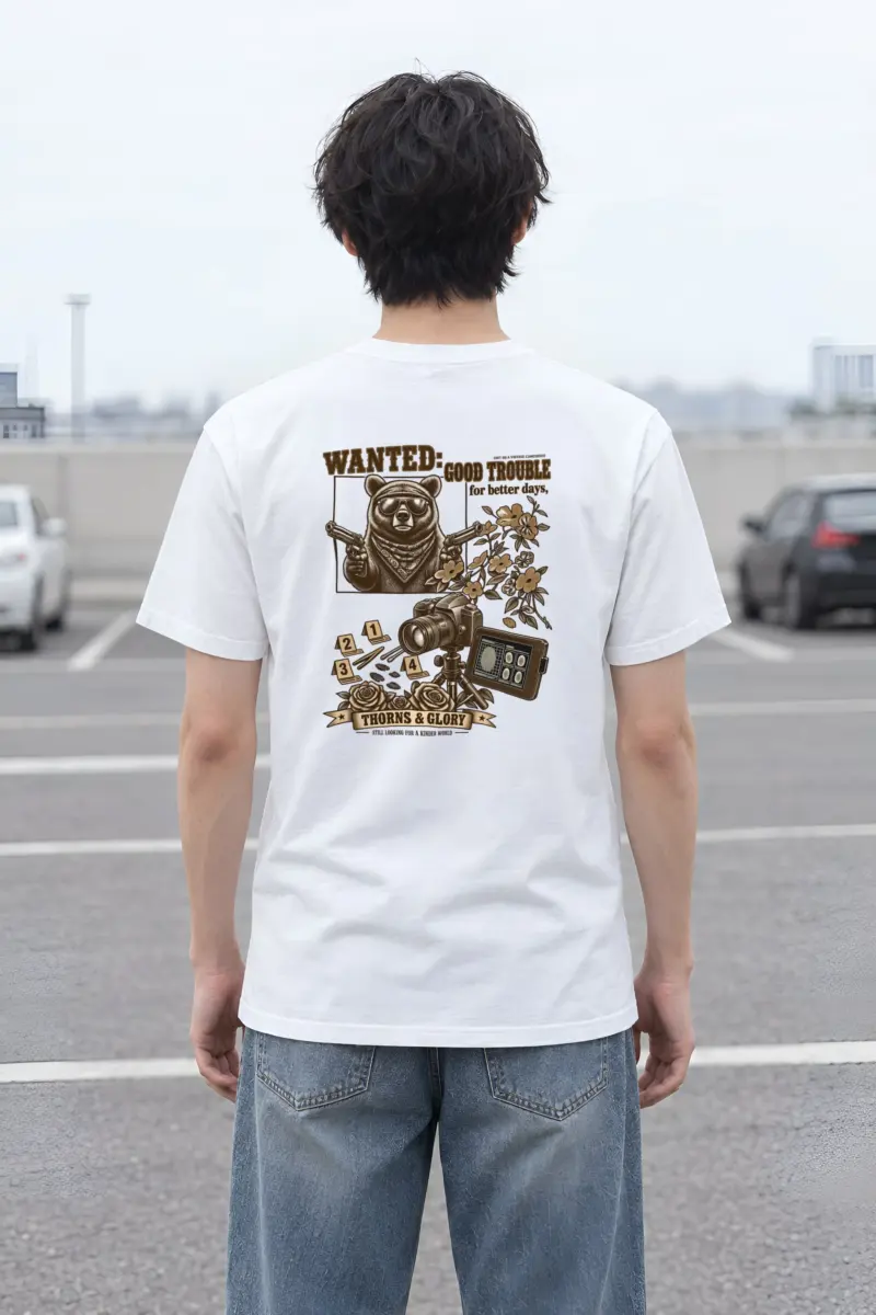 "Wanted Good Trouble" Heavyweight Unisex Crewneck T-shirt