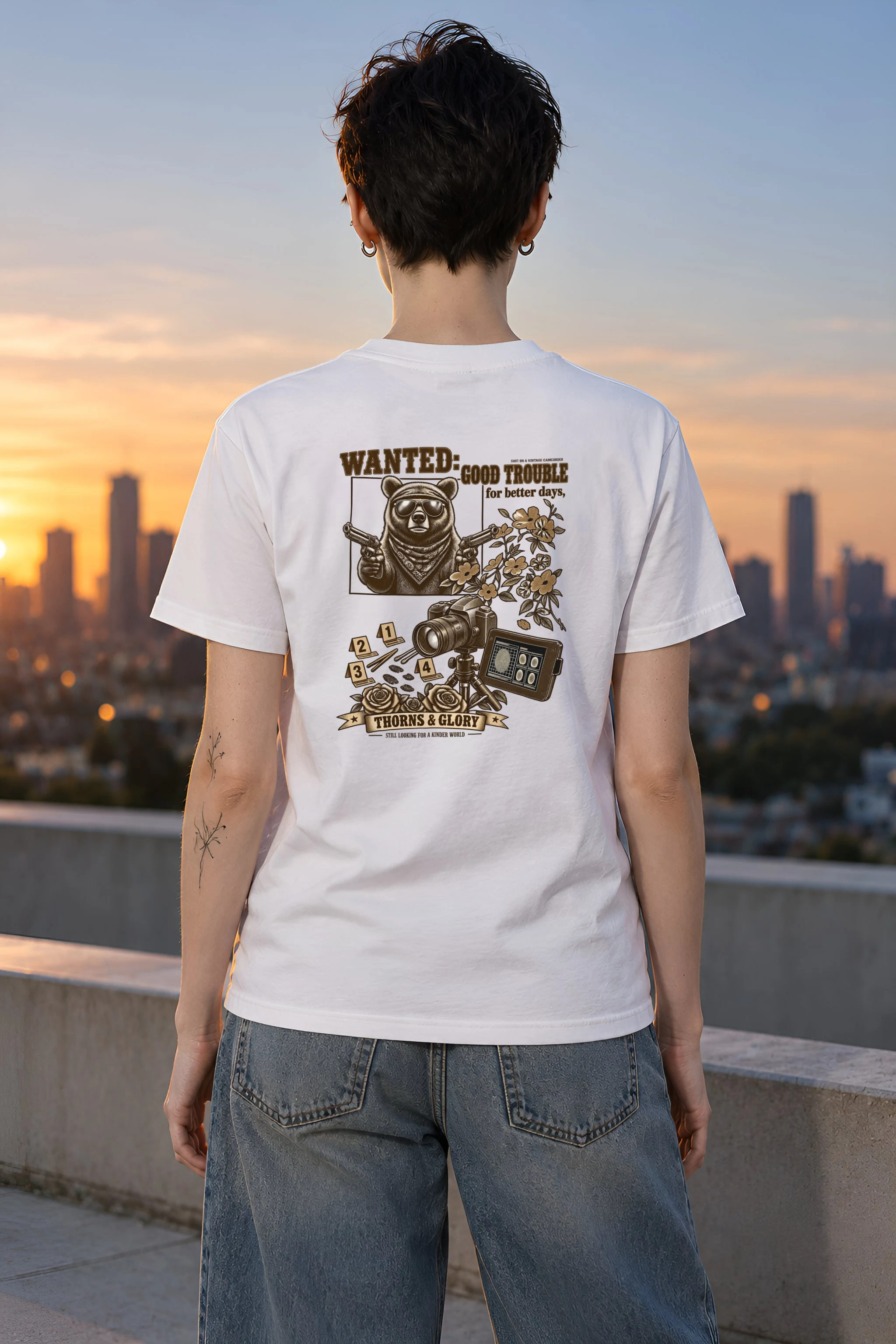 "Wanted Good Trouble" Heavyweight Unisex Crewneck T-shirt
