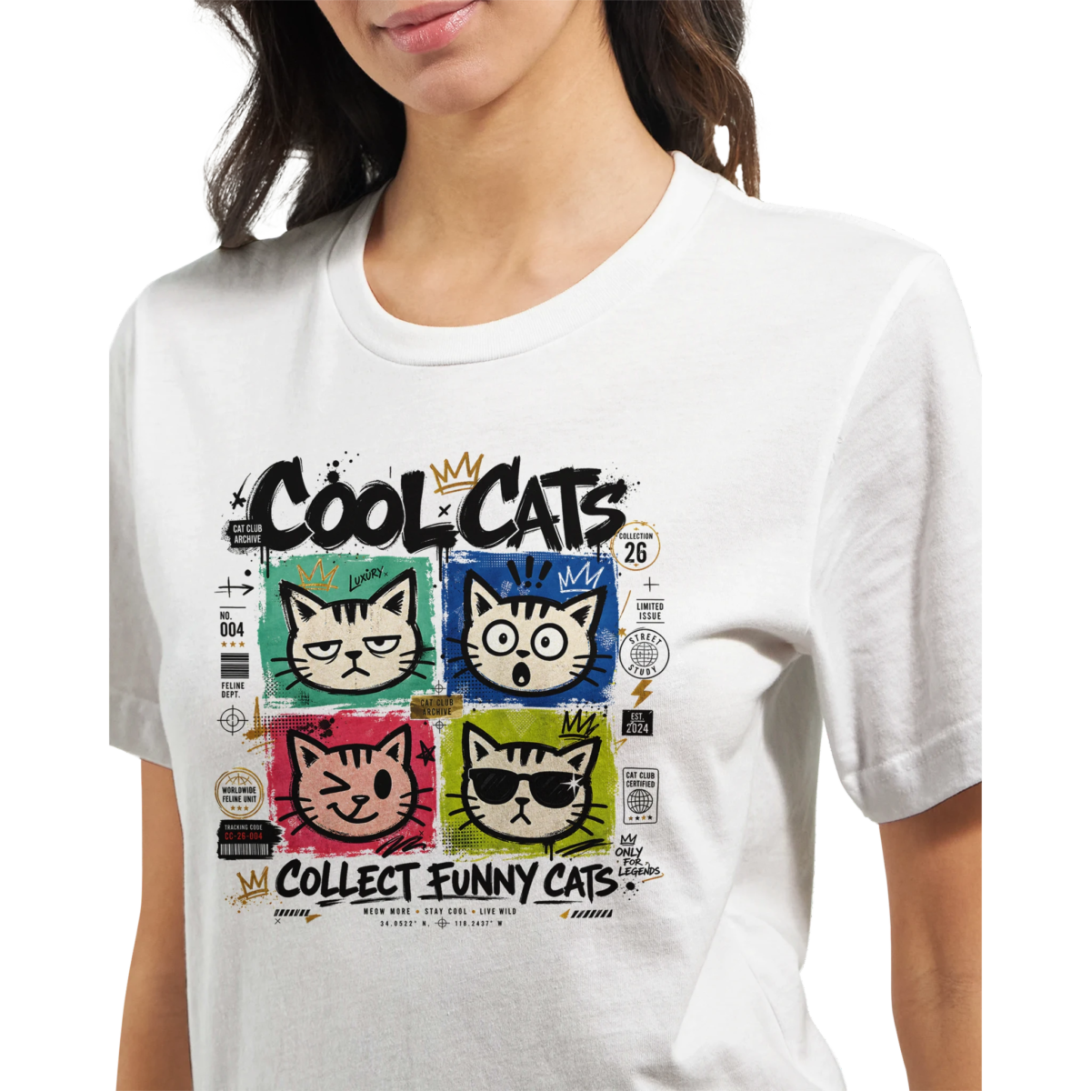 "Cool Cats" Premium Unisex Crewneck T-shirt | Bella + Canvas 3001