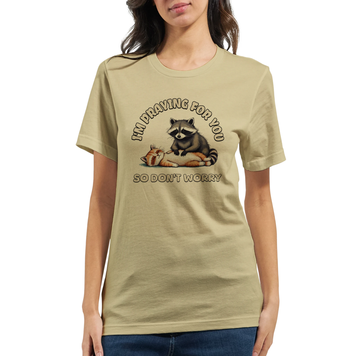 "I am praying for you" Premium Unisex Crewneck T-shirt | Bella + Canvas 3001