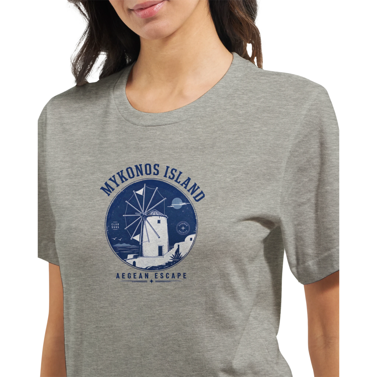 "Mykonos Island" Premium Unisex Crewneck T-shirt | Bella + Canvas 3001