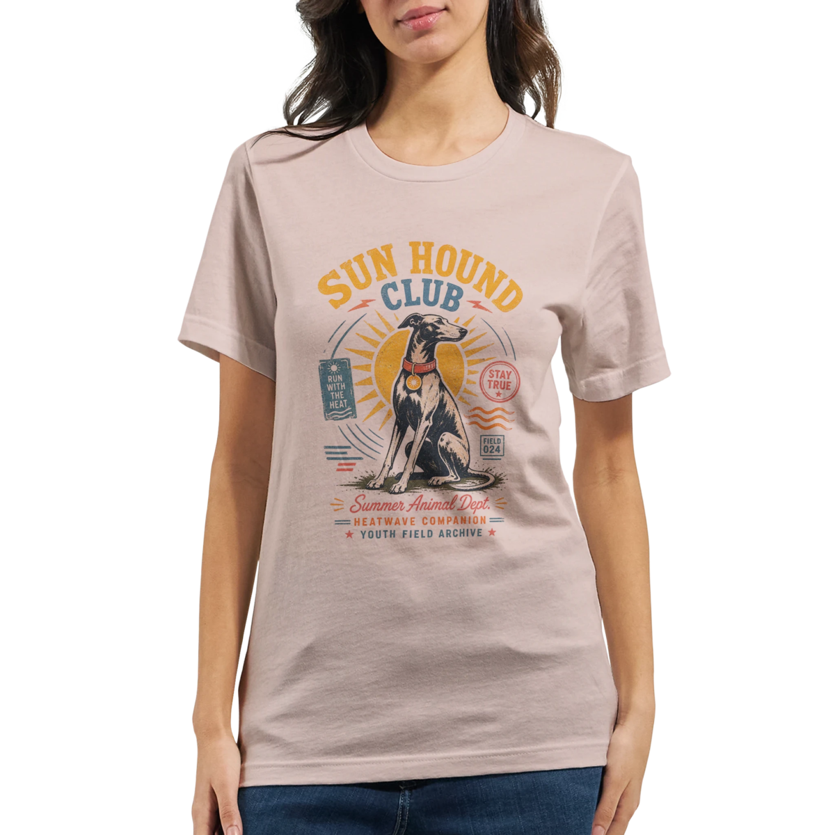 "Sun hound club" Premium Unisex Crewneck T-shirt | Bella + Canvas 3001