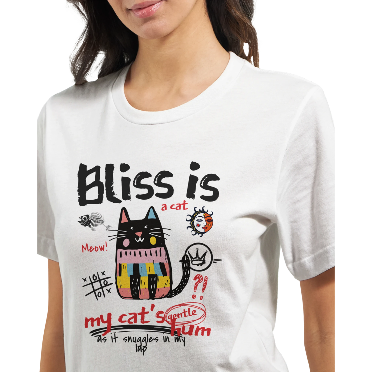 "Bliss is a cat" Premium Unisex Crewneck T-shirt | Bella + Canvas 3001