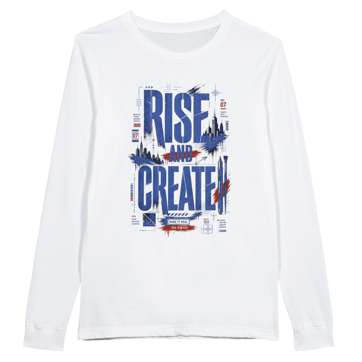 "Rise and Create" Premium Unisex Longsleeve T-shirt
