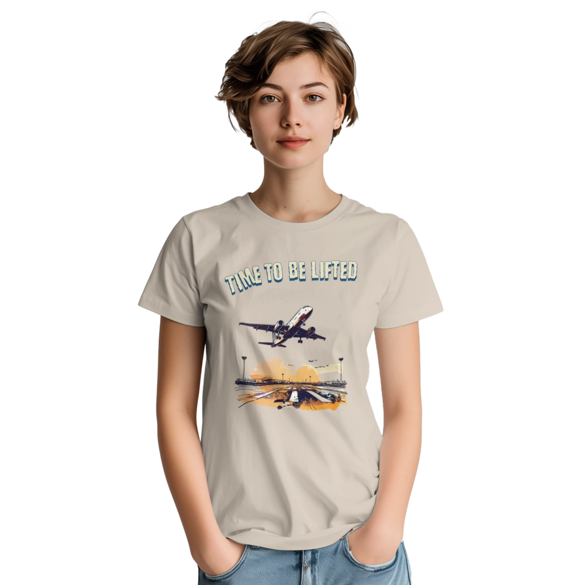 "Time to be lifted" Heavyweight Unisex Crewneck T-shirt | Gildan® 5000