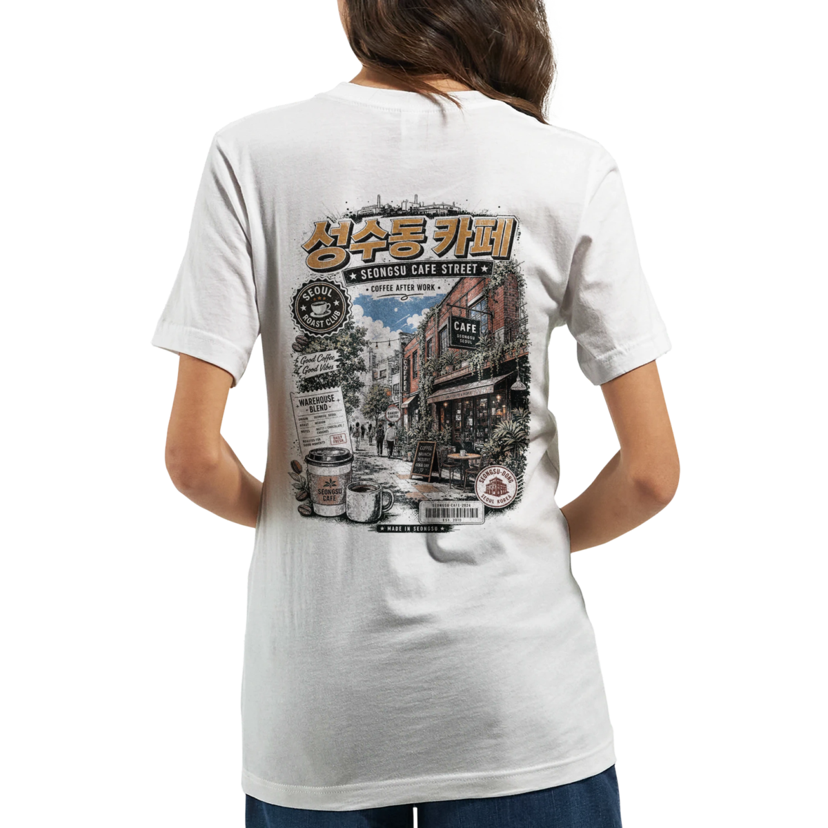 "Seongsu-dong" Premium Unisex Crewneck T-shirt | Bella + Canvas 3001
