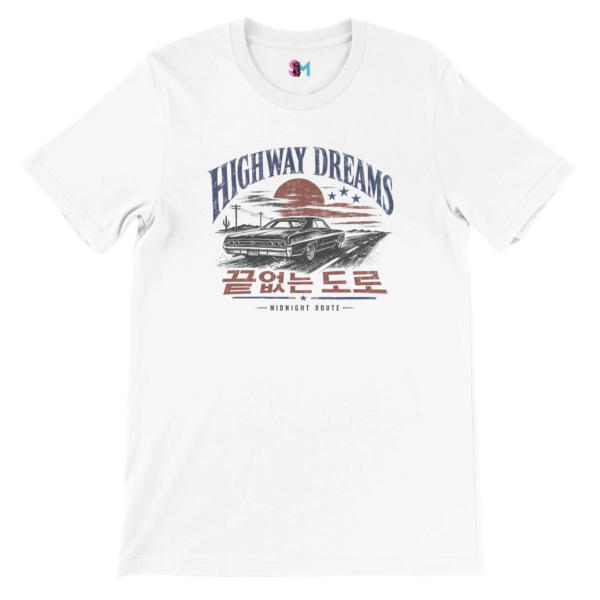 “Highway Dreams” Premium Unisex Crewneck T-shirt | Bella + Canvas 3001