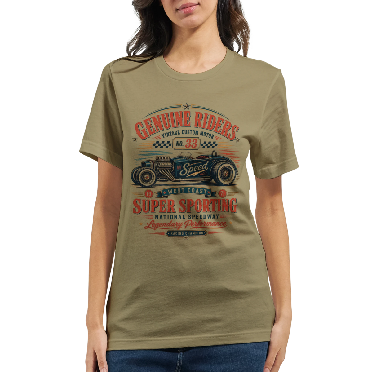 "Genuine Riders" Premium Unisex Crewneck T-shirt | Bella + Canvas 3001