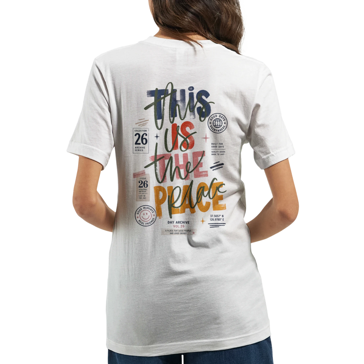 "This is the place" Premium Unisex Crewneck T-shirt | Bella + Canvas 3001