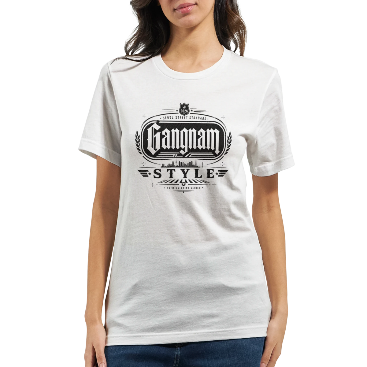 "Gangnam Style" Premium Unisex Crewneck T-shirt | Bella + Canvas 3001