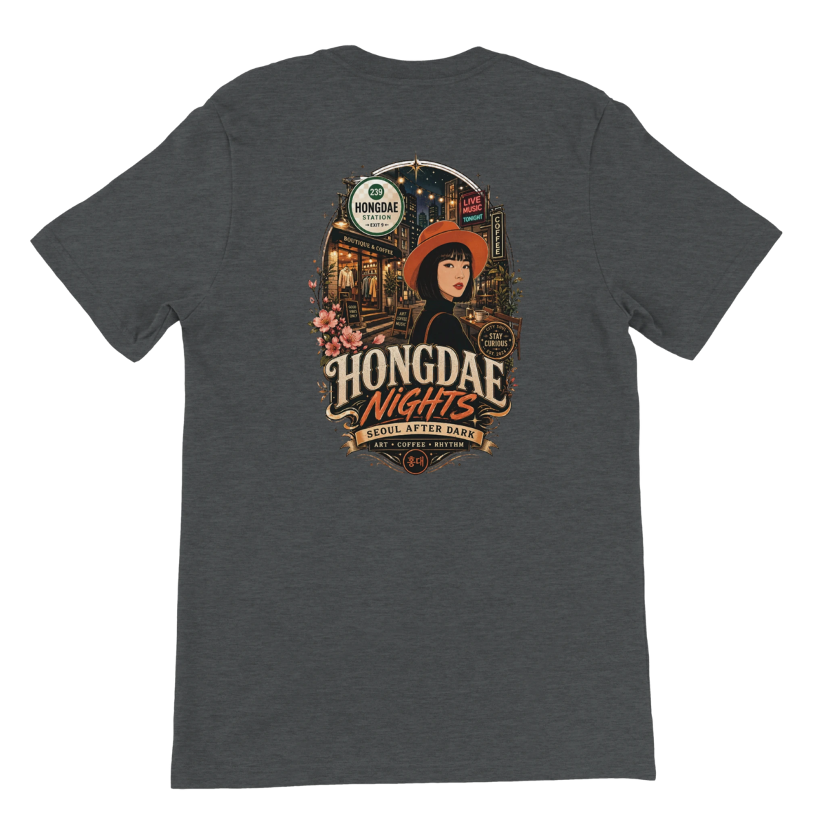 "Hongdae Nights" Premium Unisex Crewneck T-shirt | Bella + Canvas 3001