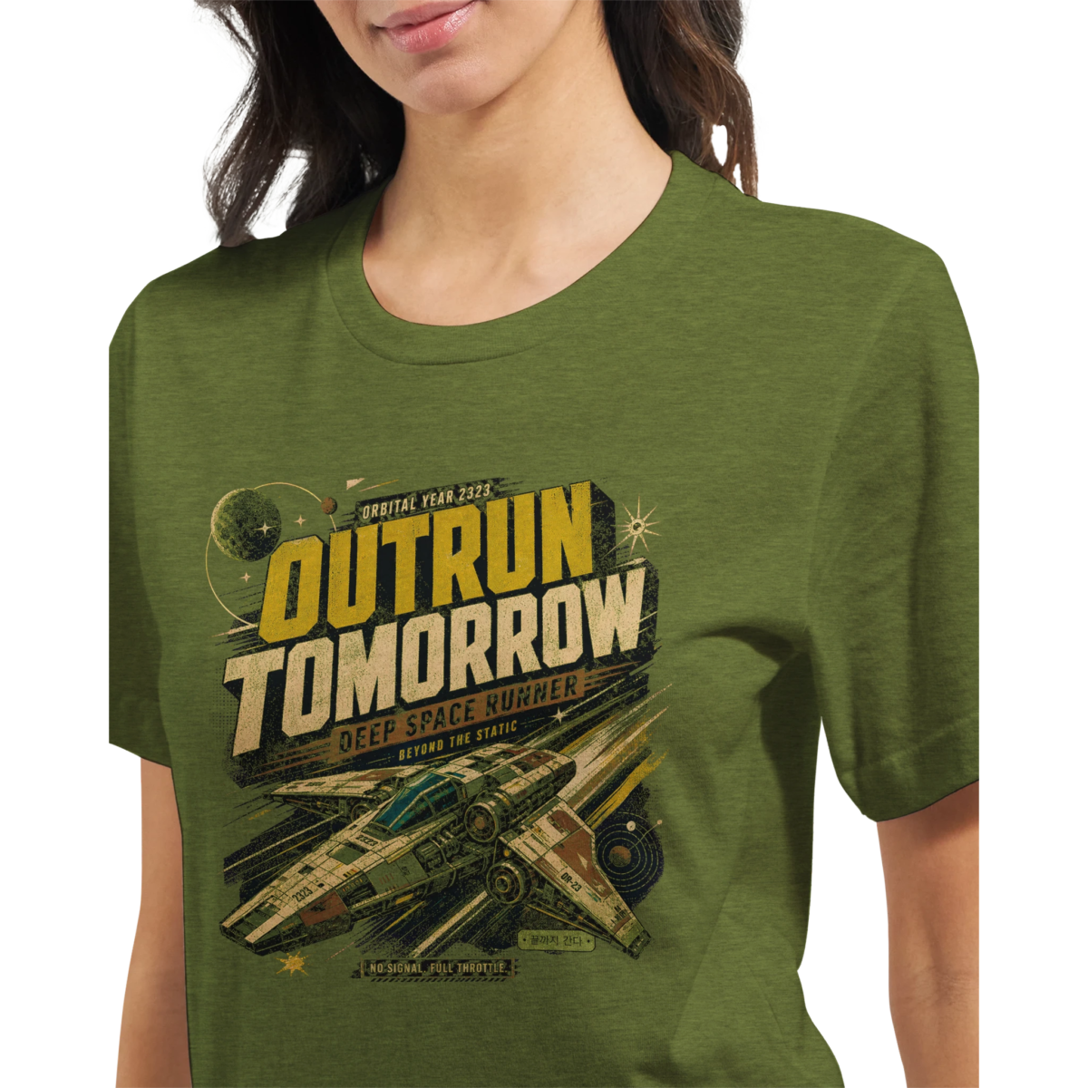 "Outrun Tomorrow" Premium Unisex Crewneck T-shirt | Bella + Canvas 3001