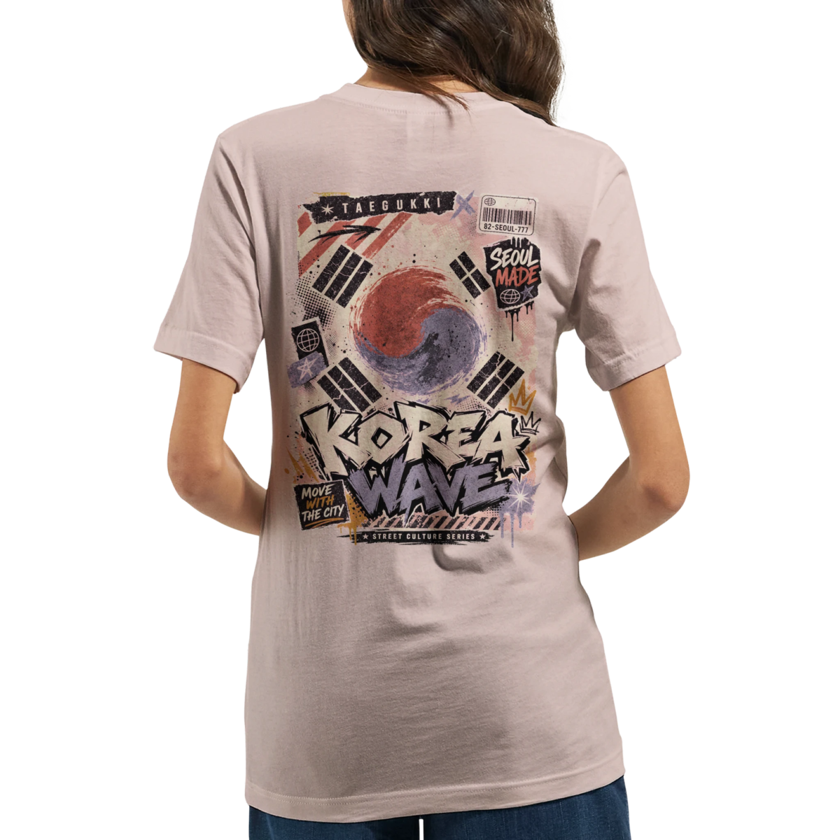 "Korea Wave"  Premium Unisex Crewneck T-shirt | Bella + Canvas 3001