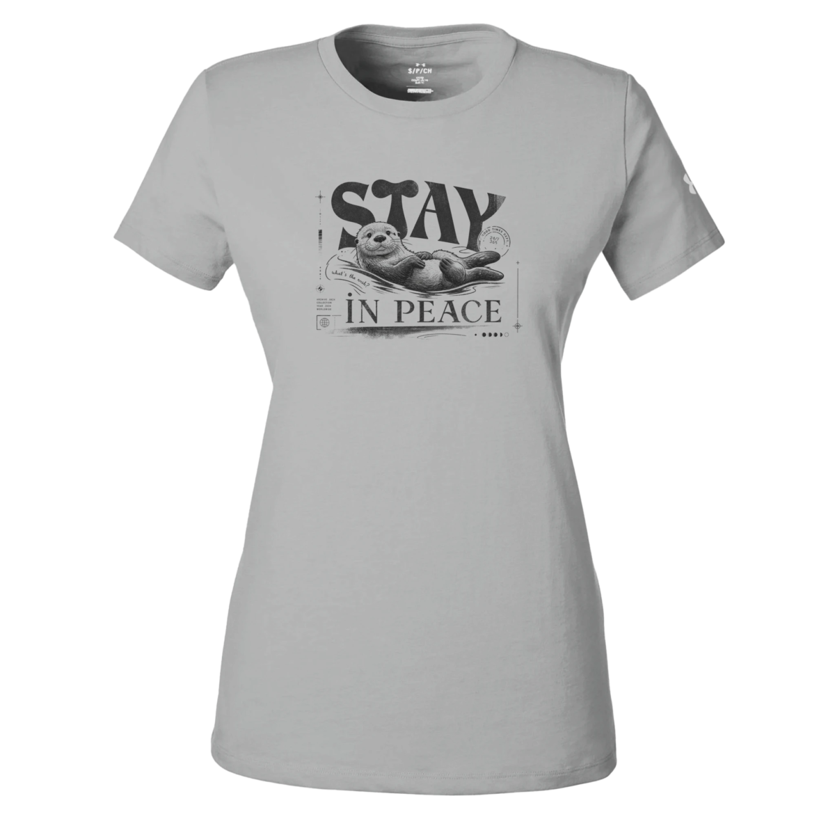 "Stay in peace" Women's Athletic Crewneck T-Shirt | Under Armour 1383284