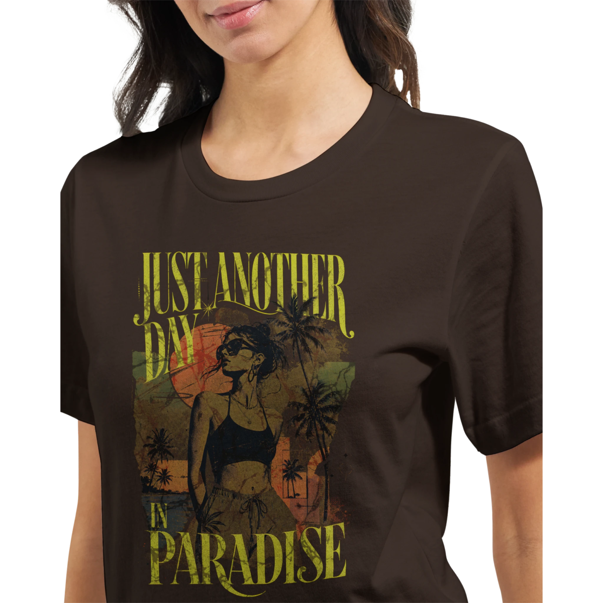 "Just another day in Paradise" Premium Unisex Crewneck T-shirt | Bella + Canvas 3001