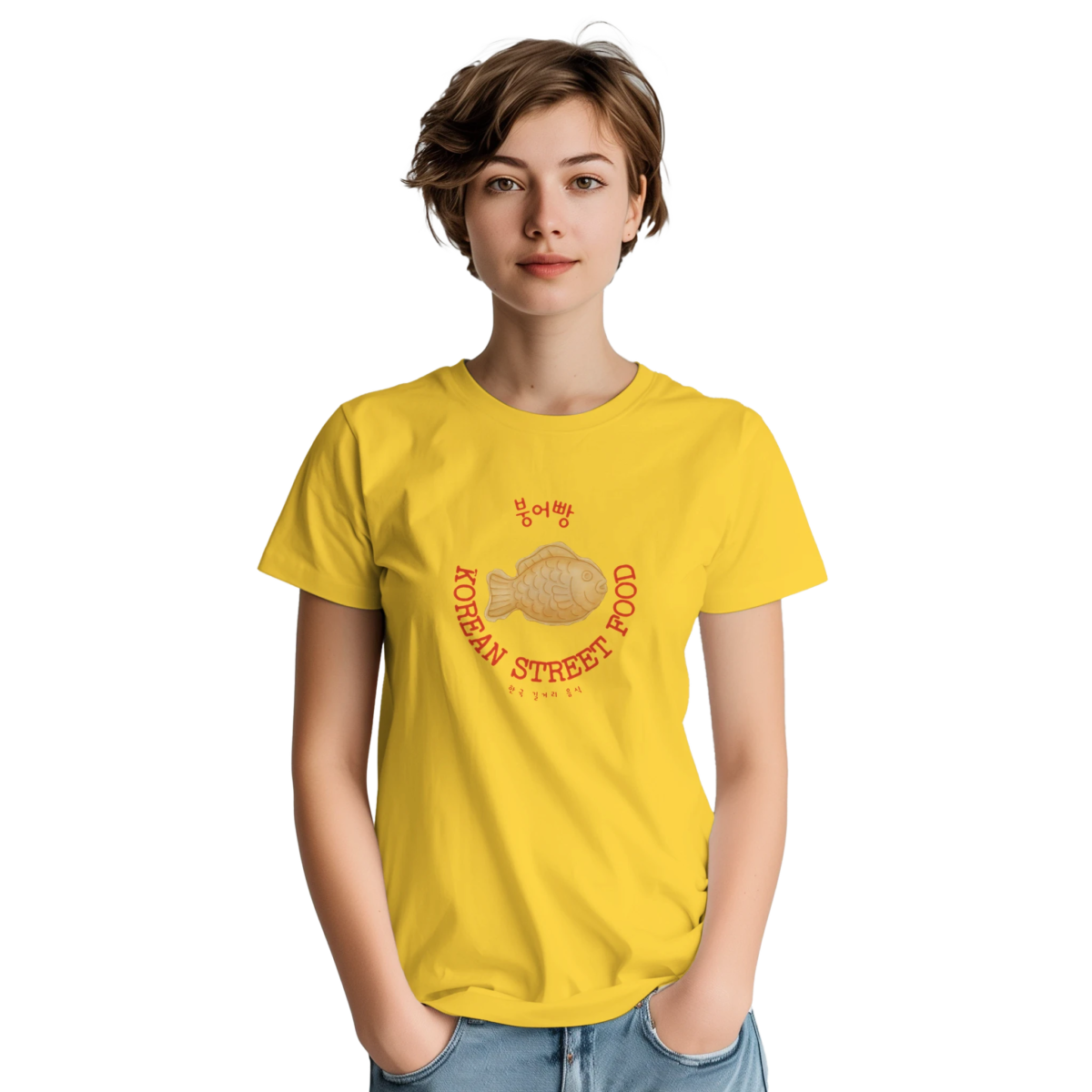 "Korean street food" Heavyweight Unisex Crewneck T-shirt | Gildan® 5000