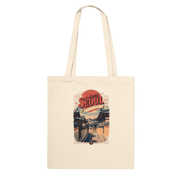 “I love Seoul” Premium Tote Bag Natural