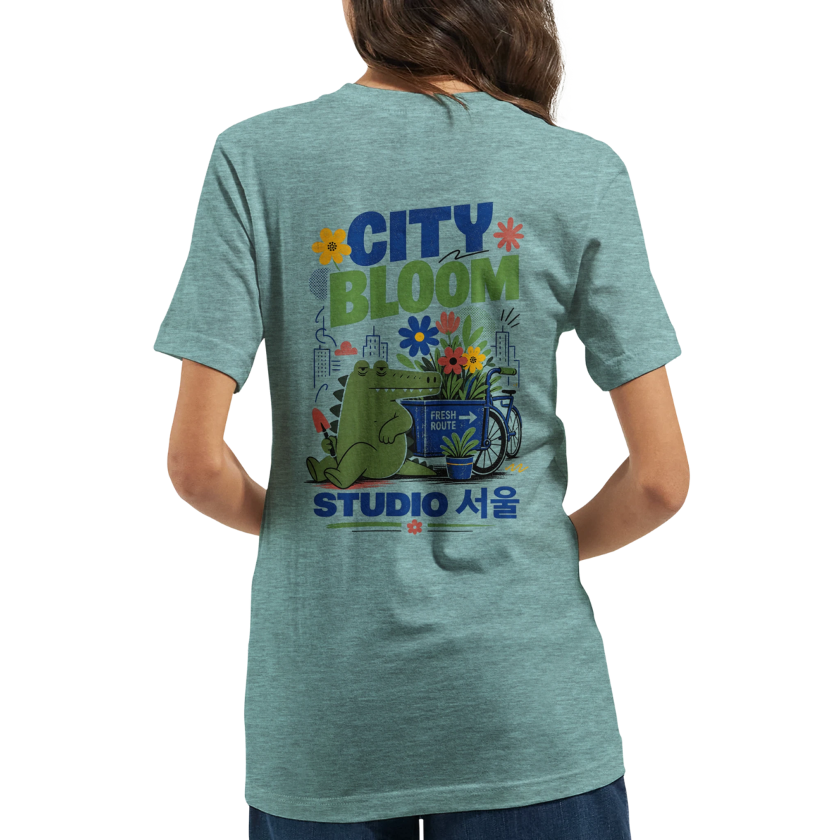 "City Bloom" Premium Unisex Crewneck T-shirt | Bella + Canvas 3001