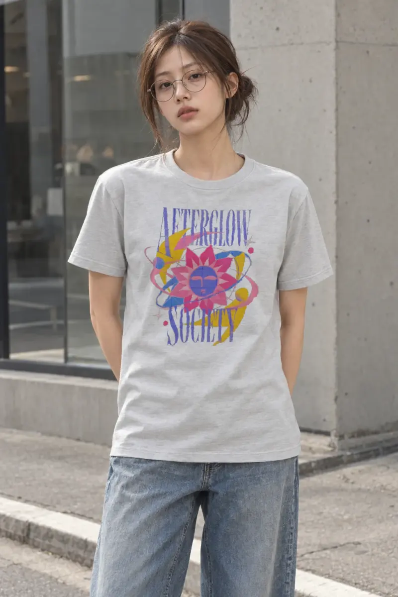 "Afterglow society" Heavyweight Unisex Crewneck T-shirt