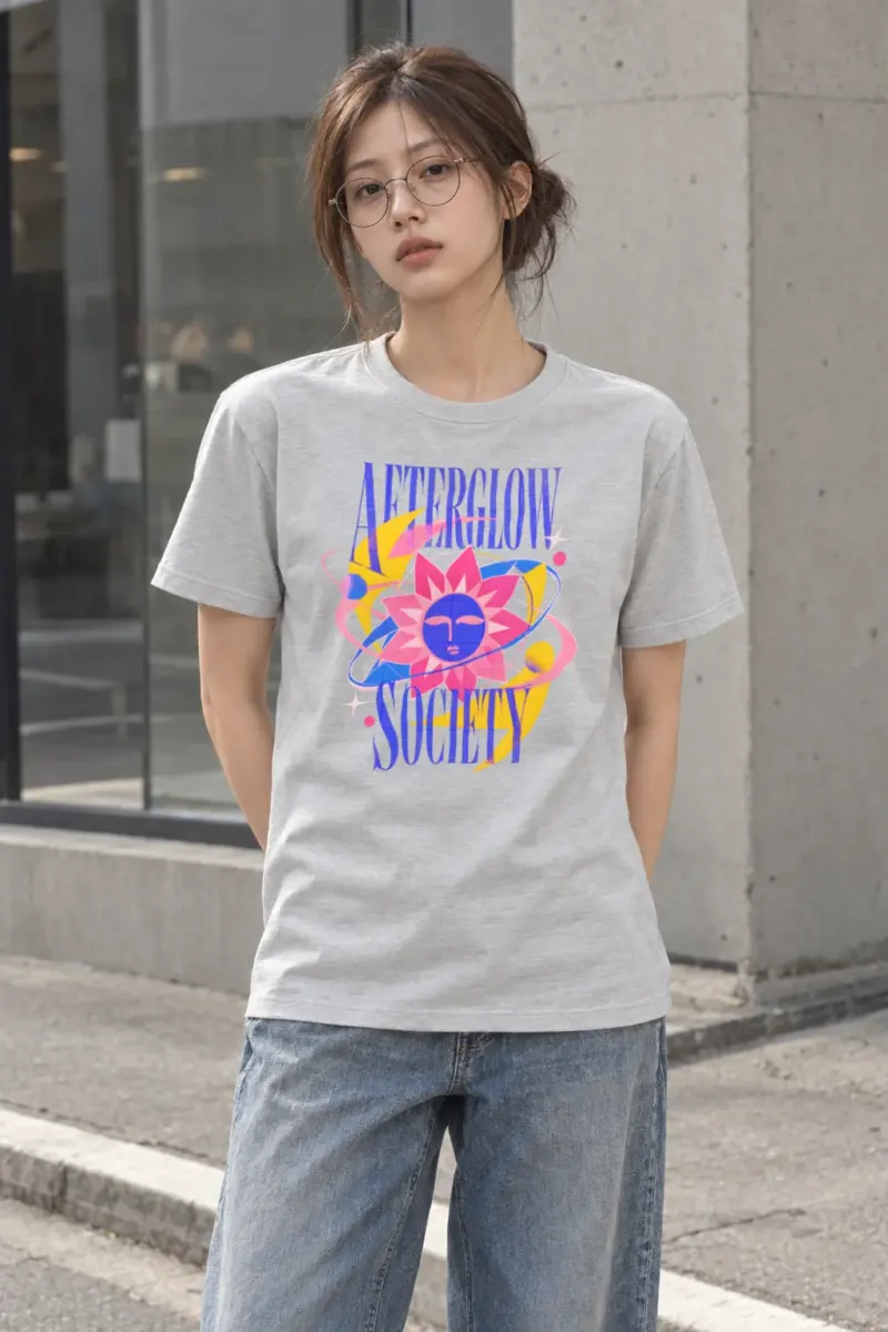 "Afterglow society" Heavyweight Unisex Crewneck T-shirt