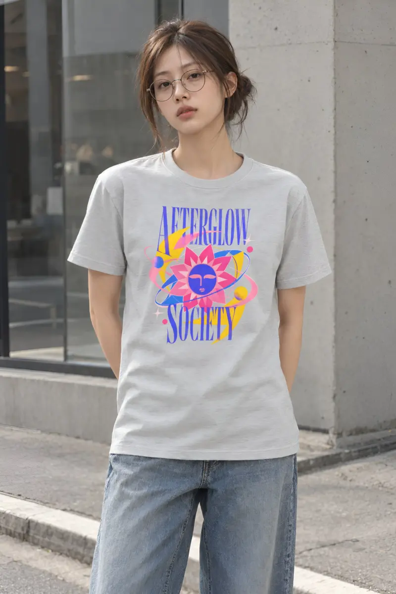 "Afterglow society" Heavyweight Unisex Crewneck T-shirt