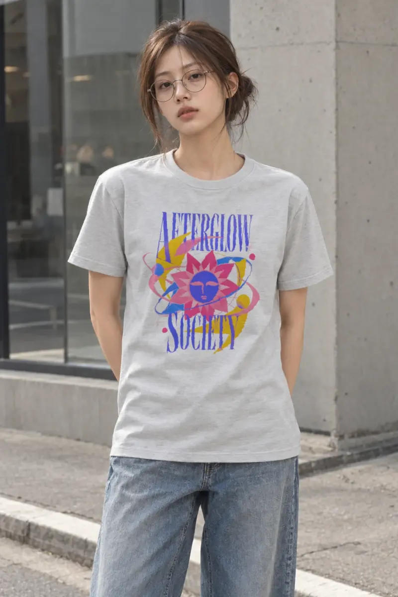 "Afterglow society" Heavyweight Unisex Crewneck T-shirt