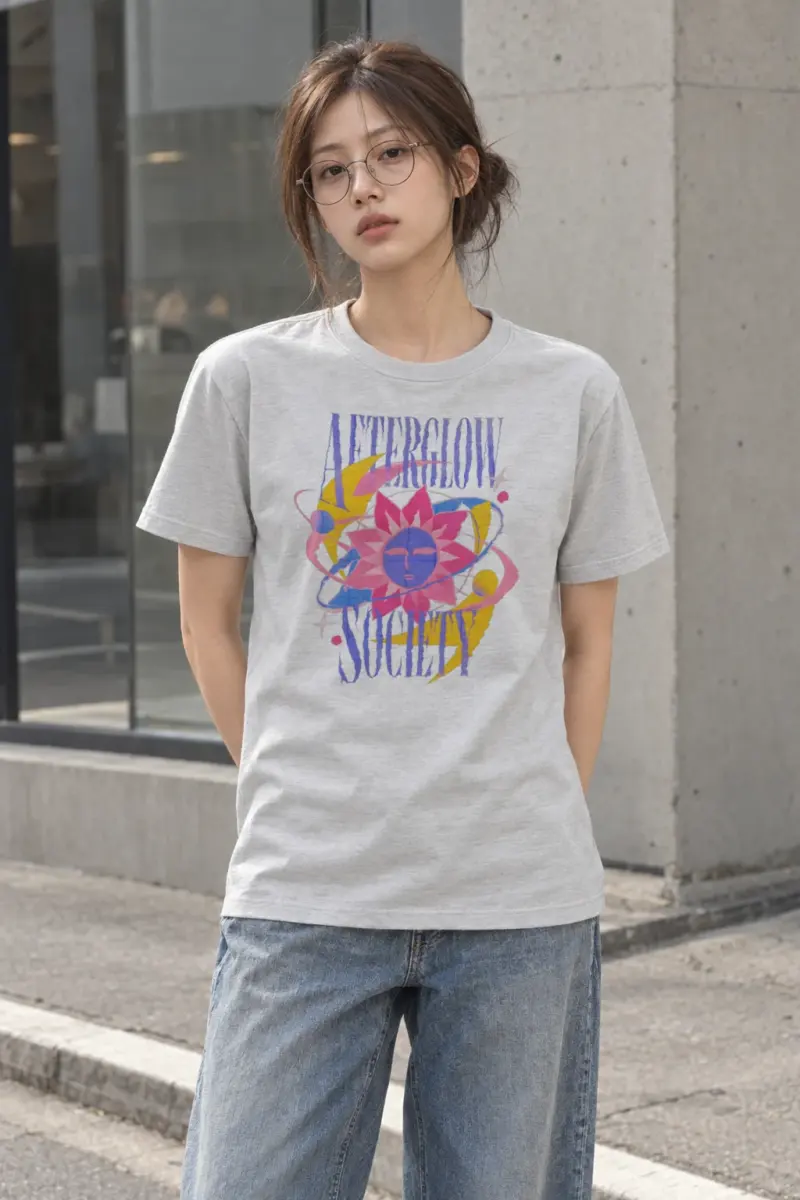 "Afterglow society" Heavyweight Unisex Crewneck T-shirt